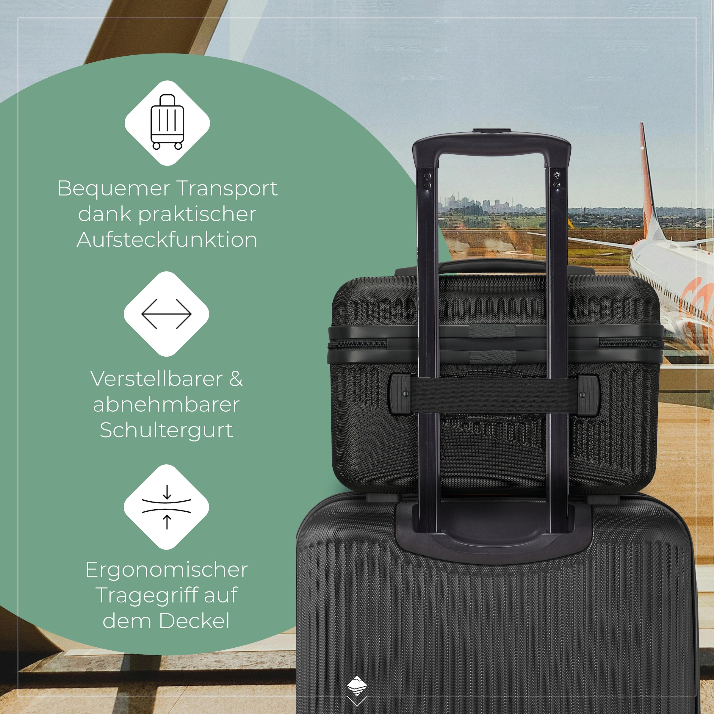 travelite Beautycase »BALI«, Kosmetikkoffer mit Aufsteck -und Organizerfunktion