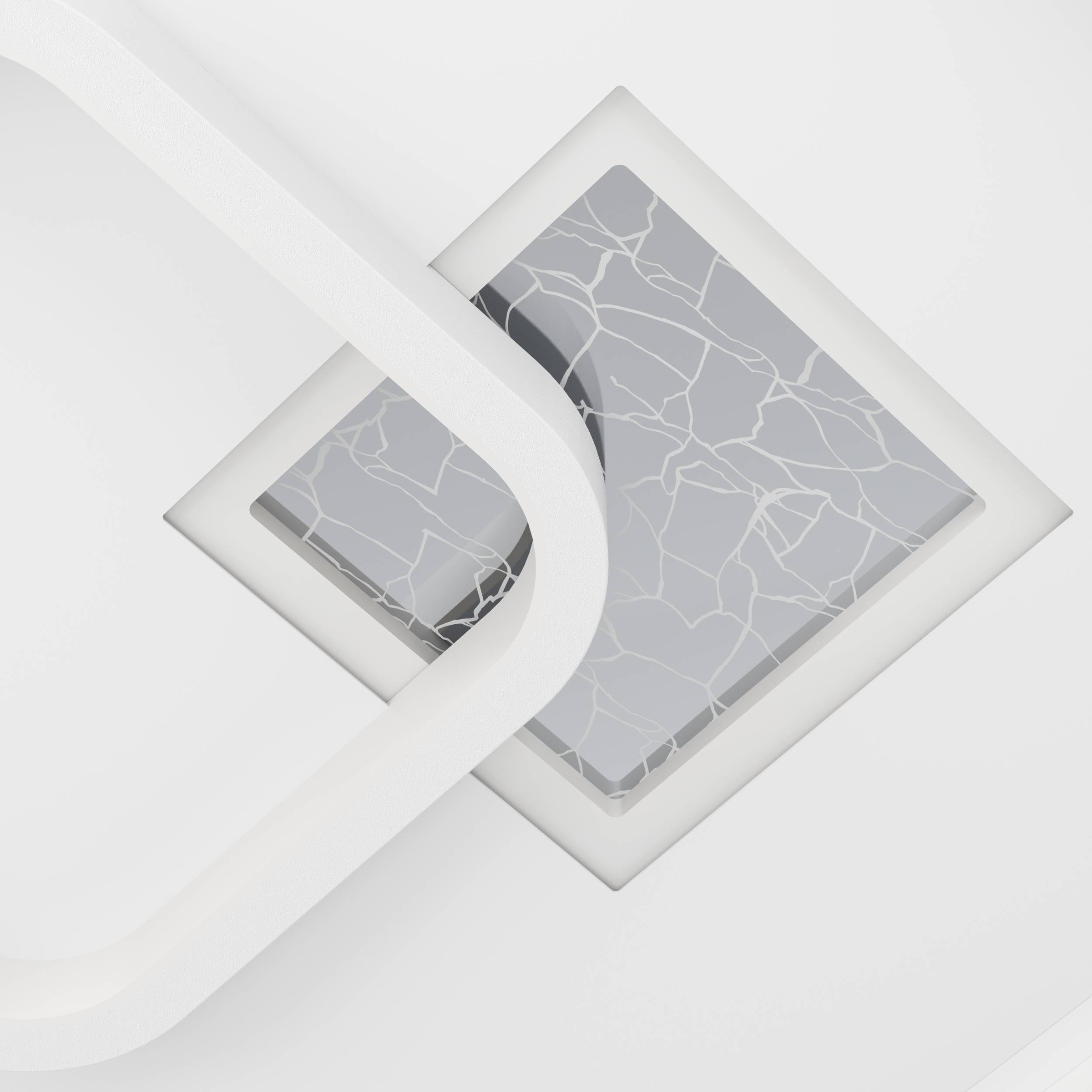 EGLO Deckenleuchte »Tiriolo Deckenlampe, Wohnzimmerlampe, Metall, Kunststoff, Flurlampe« LED-Modul 1 Stk. Neutralweiß Wand-/Deckenleuchte - L38 x B38 x H6 cm - weiß, silber