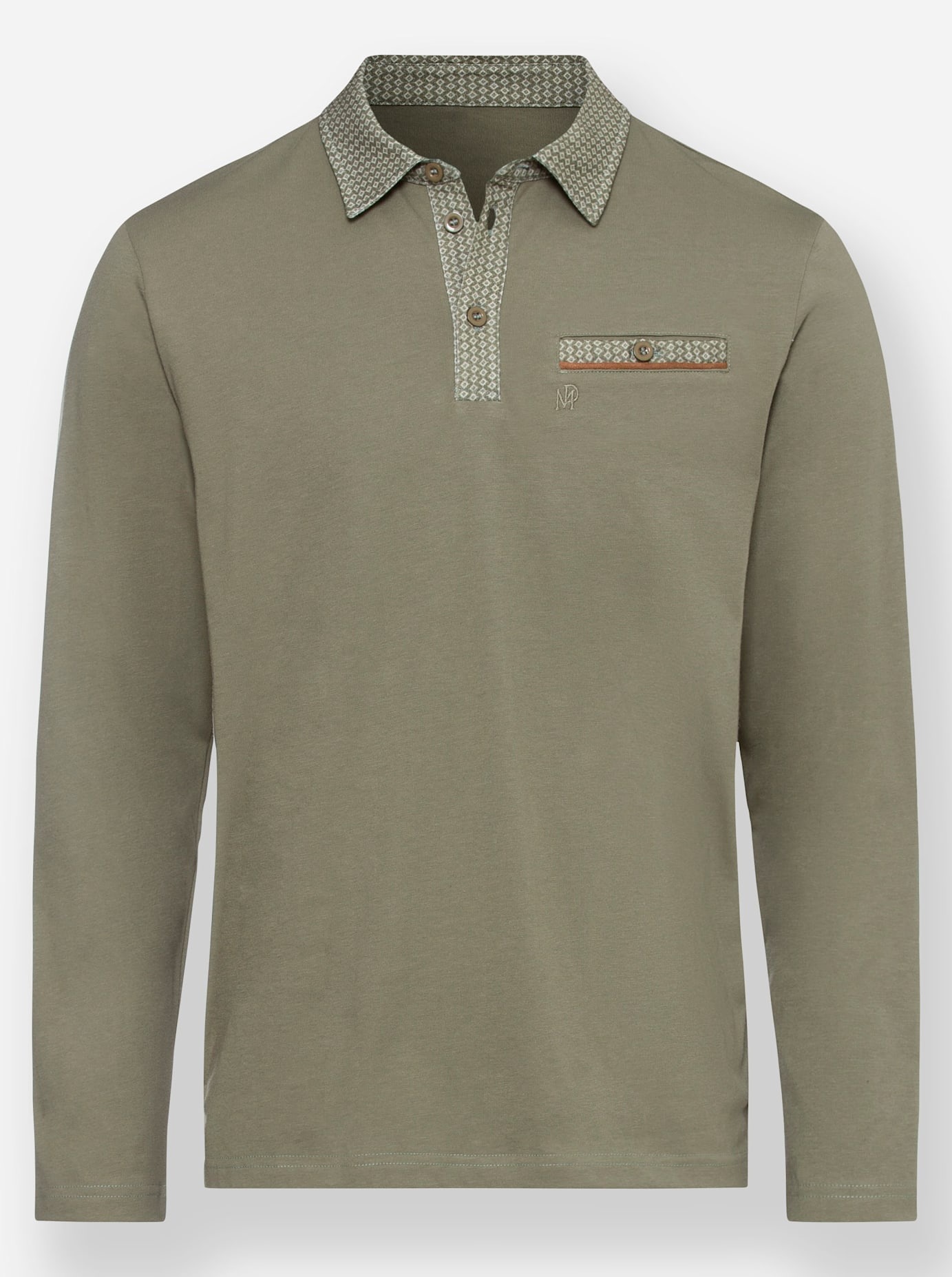Marco Donati Poloshirt »Langarm-Poloshirt«, (1 tlg.)