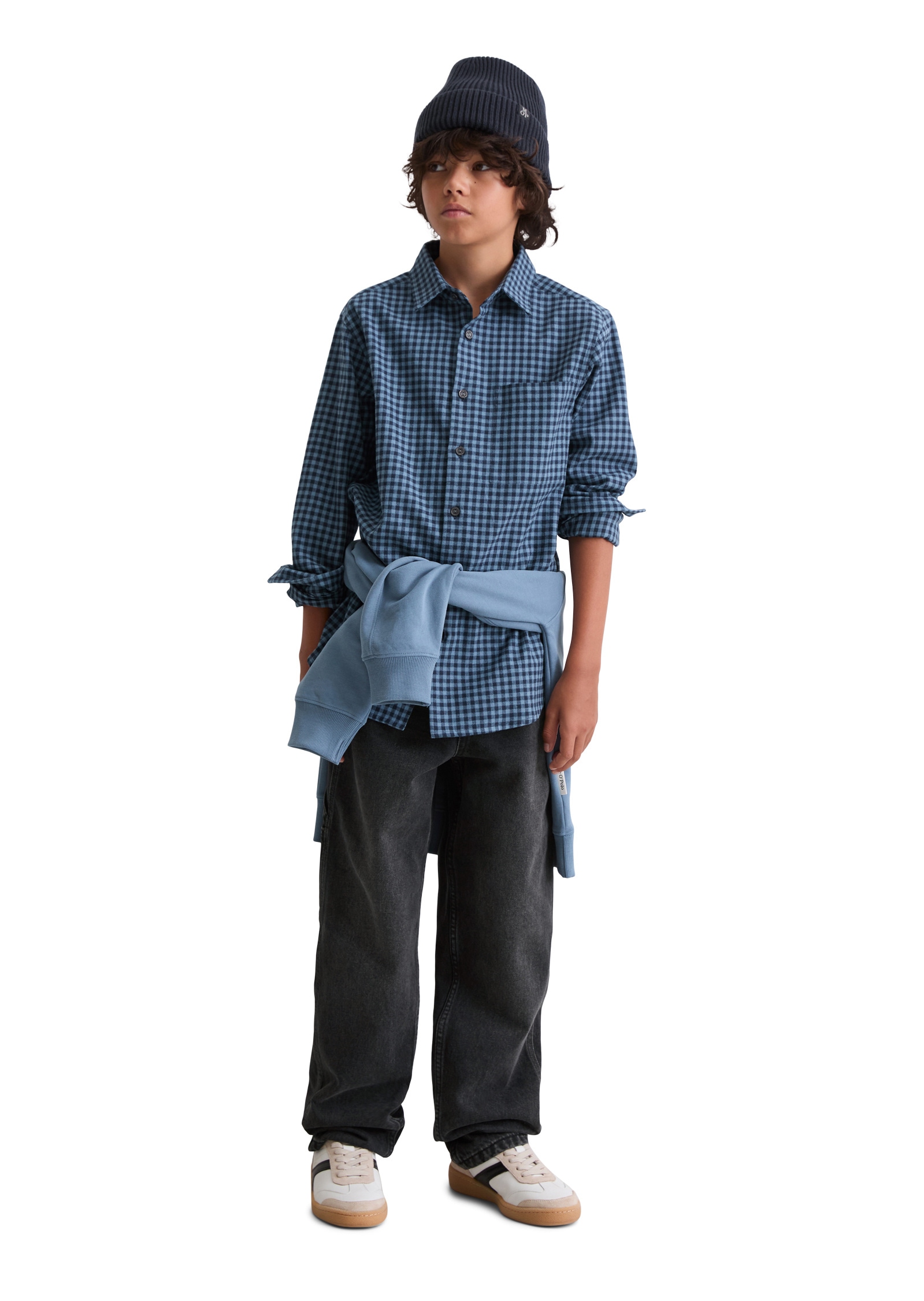 Marc O'Polo Langarmhemd »aus Baumwolle in Flanell-Optik«
