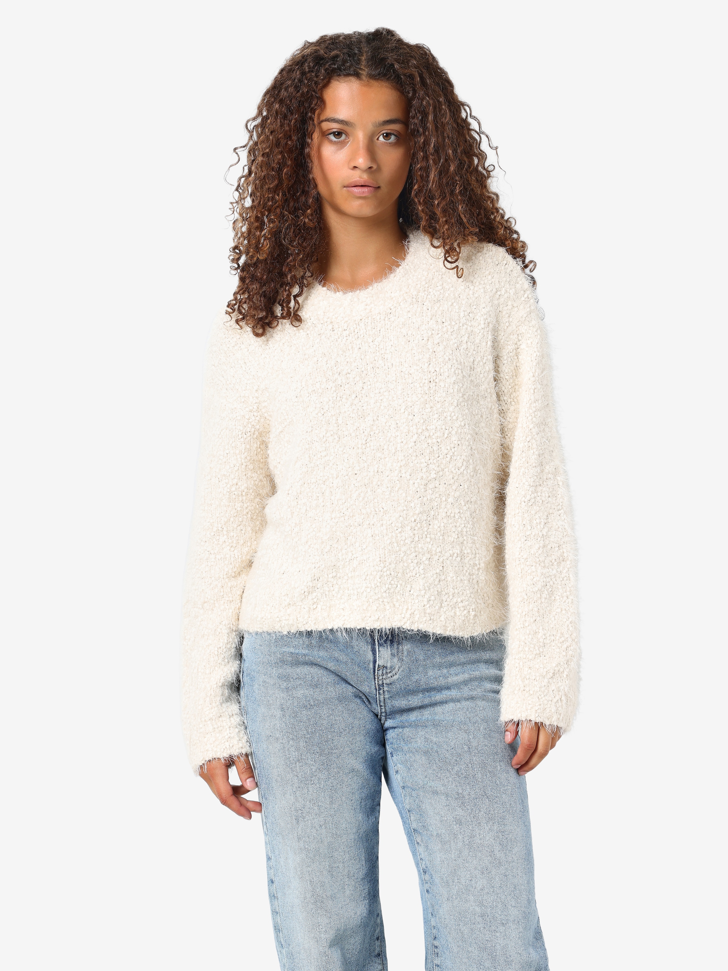 Noisy may Rundhalspullover »NMSASSY L/S O-NECK KNIT FWD NOOS«