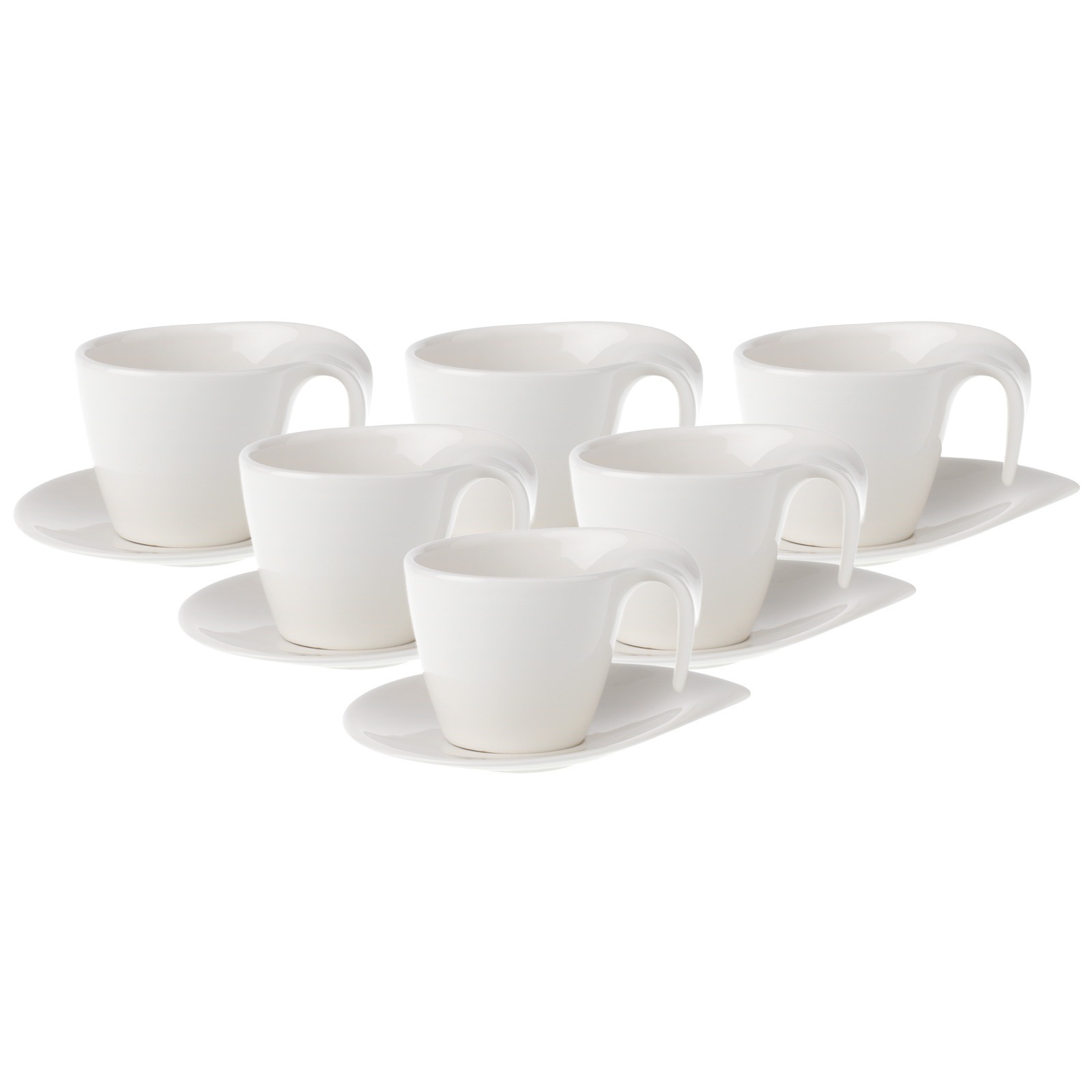 Villeroy & Boch Tasse "Frühstückstassen mit Untertassen Flow 250 ml 6er Set günstig online kaufen
