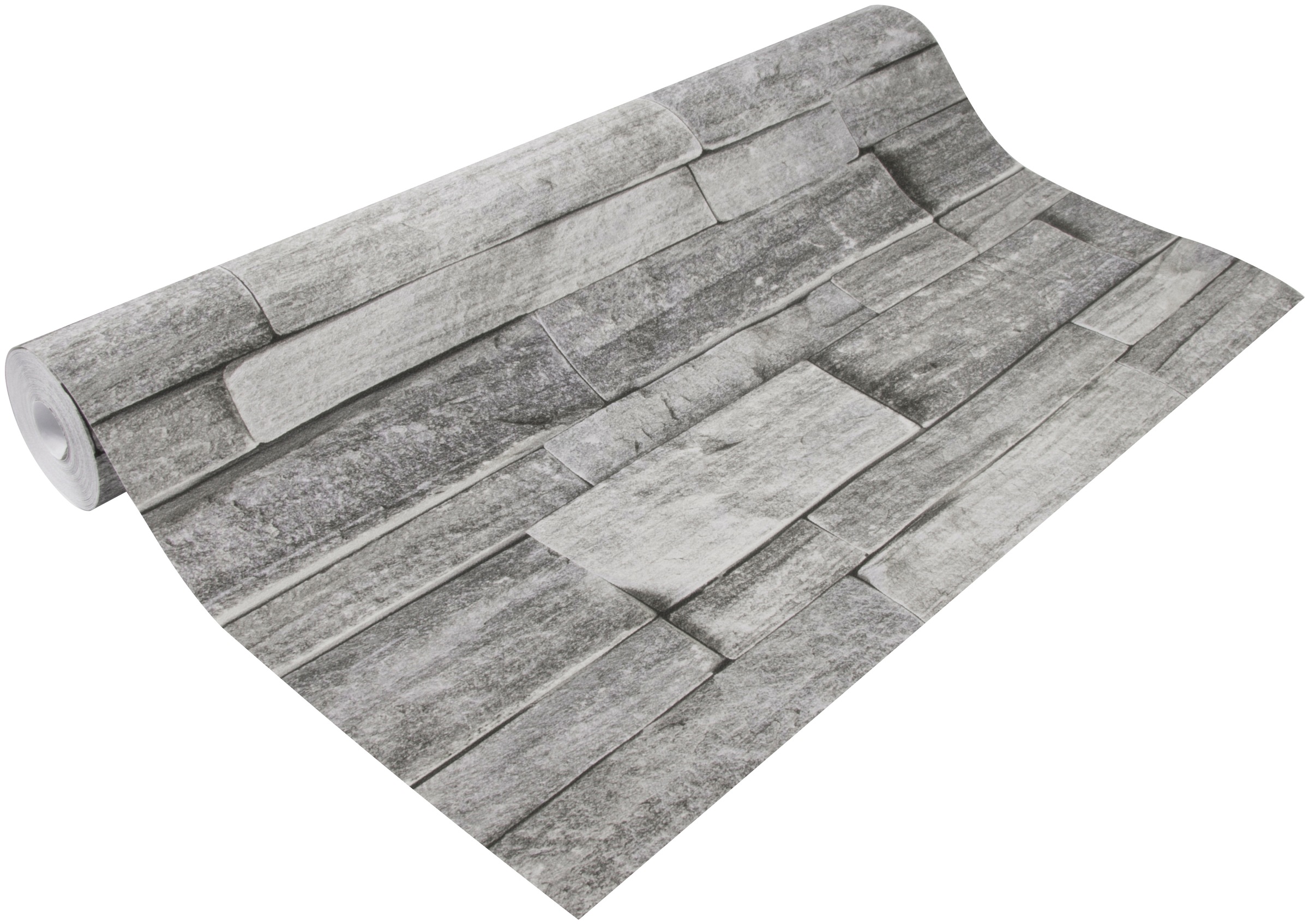 Superfresco Easy Vliestapete »Stone Wall grijs«, 1000 cm Länge