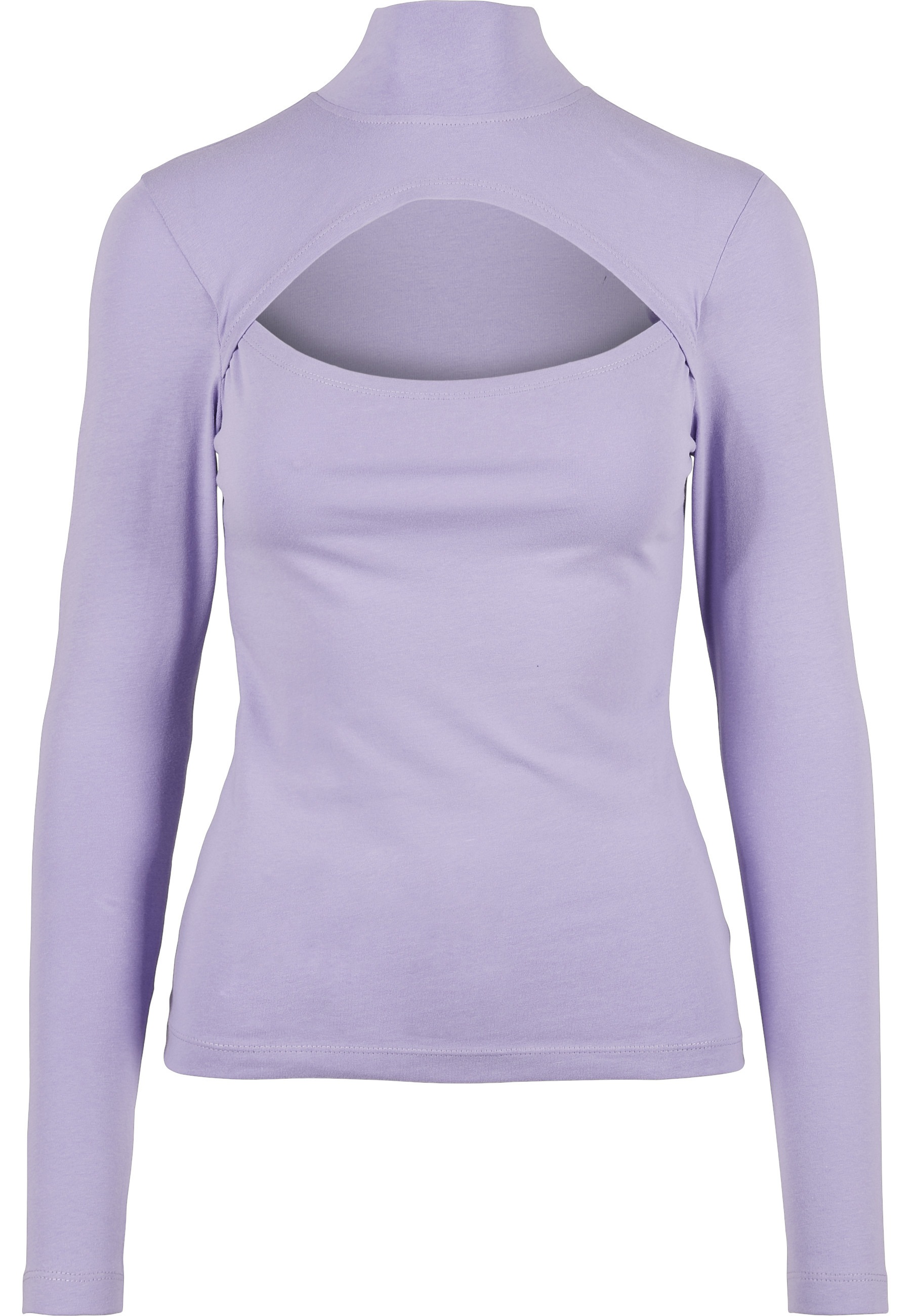 URBAN CLASSICS Langarmshirt "Urban Classics Damen Ladies Cut-Out Turtleneck Longsleeve" 1 Stk.