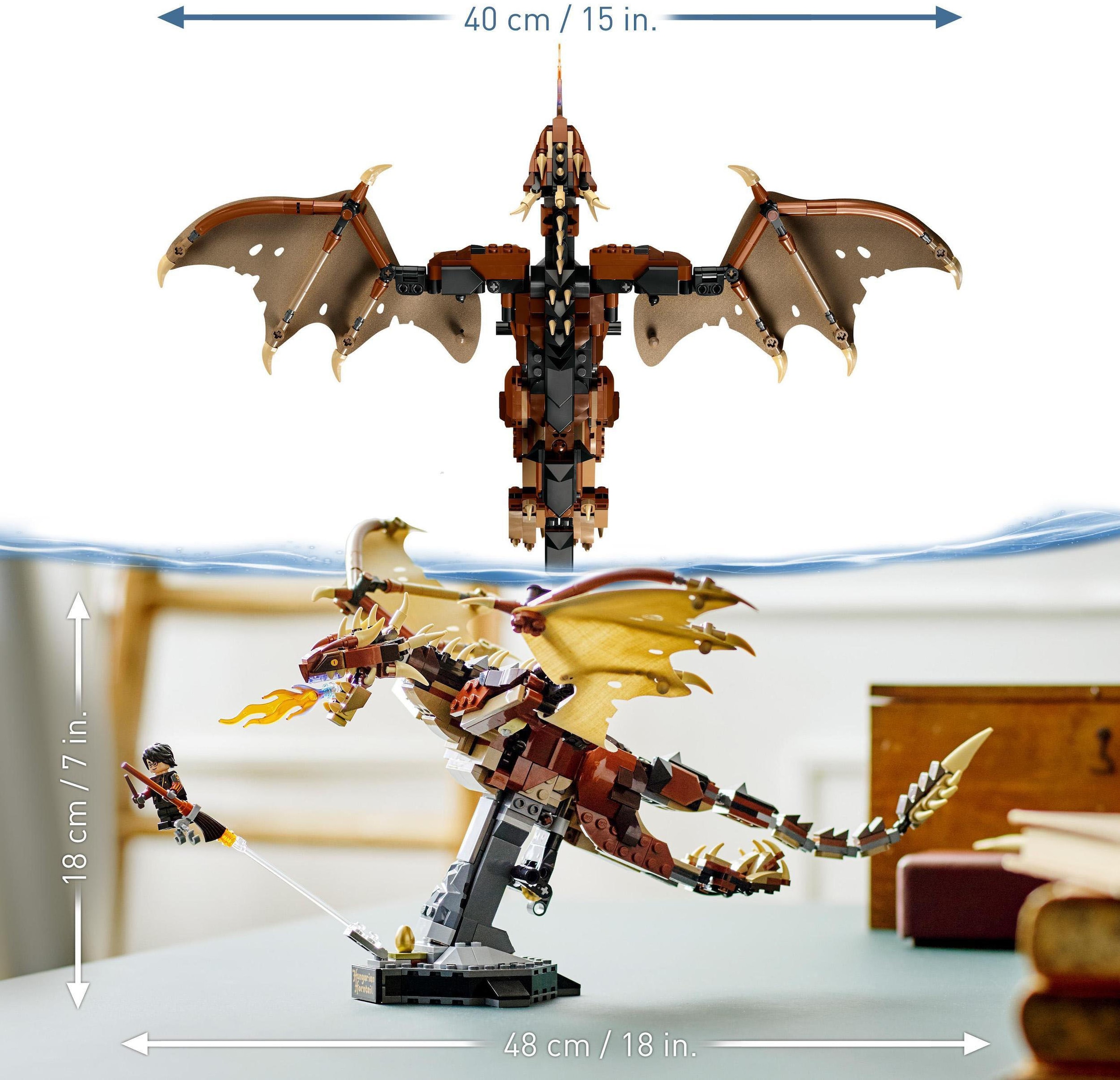 LEGO® Konstruktionsspielsteine »Ungarischer Hornschwanz (76406), LEGO® Harry Potter™«, (671 St.), Made in Europe