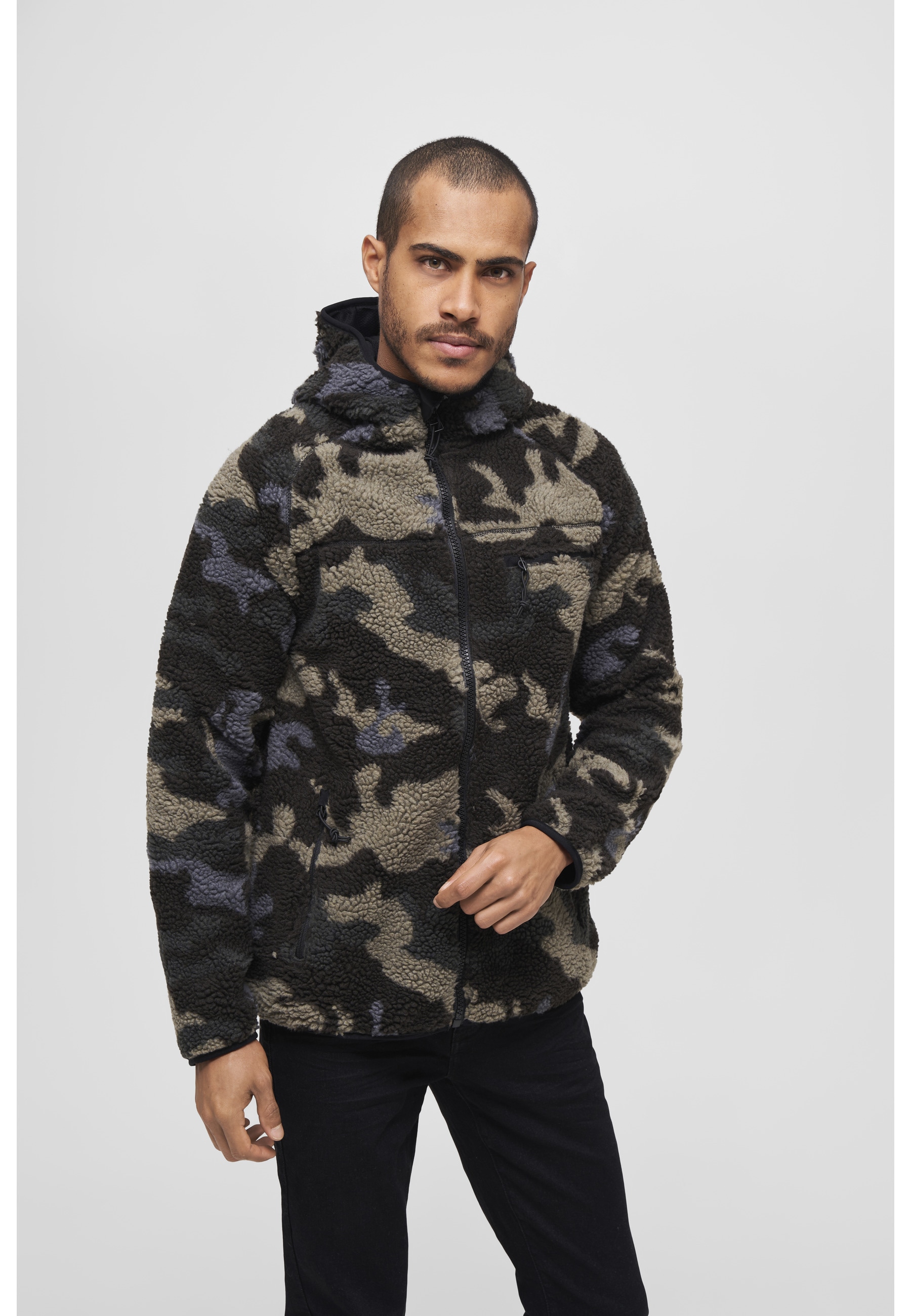 Brandit Anorak »Brandit Herren Teddyfleece Worker Jacket« 1 Stk. tlg. mit Kapuze