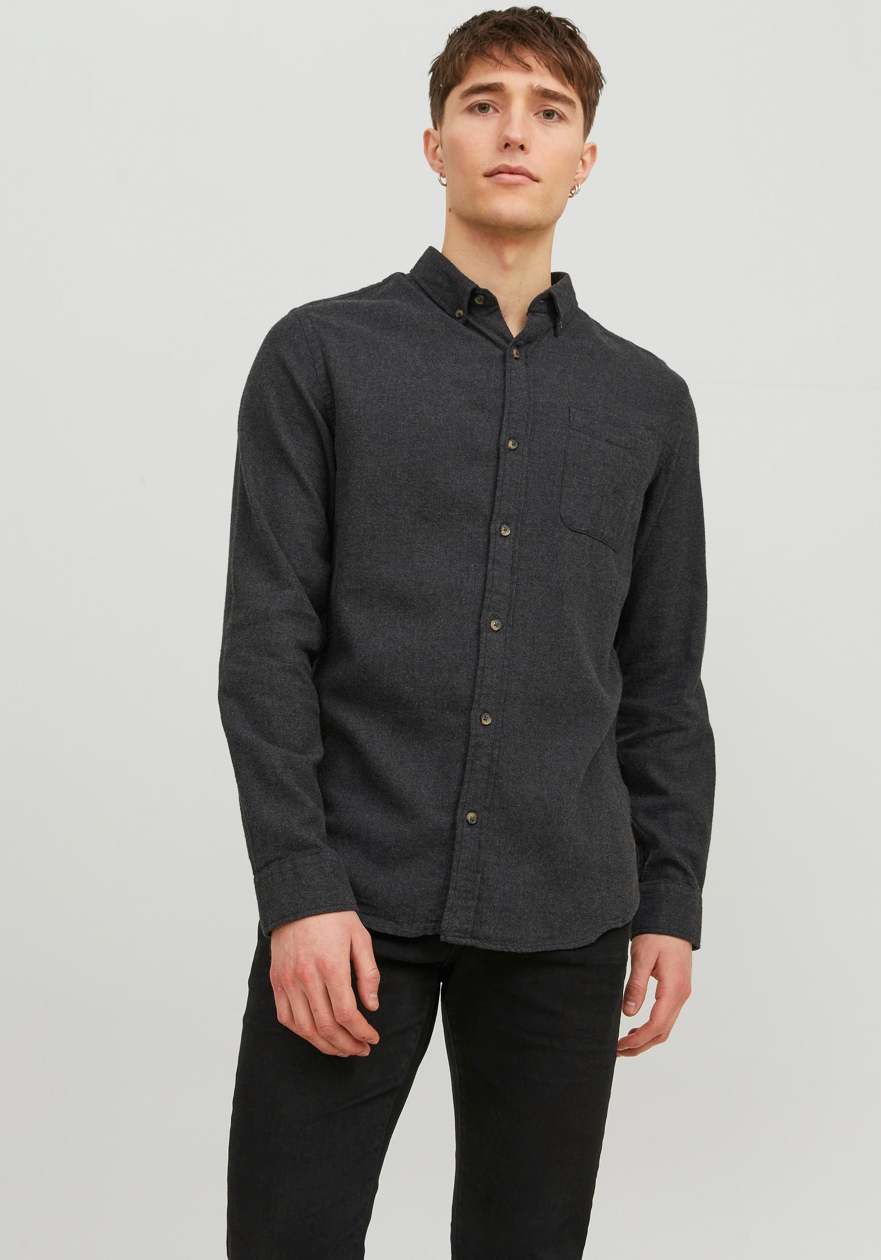 Jack & Jones Langarmhemd "JJECLASSIC MELANGE SHIRT LS SN" günstig online kaufen