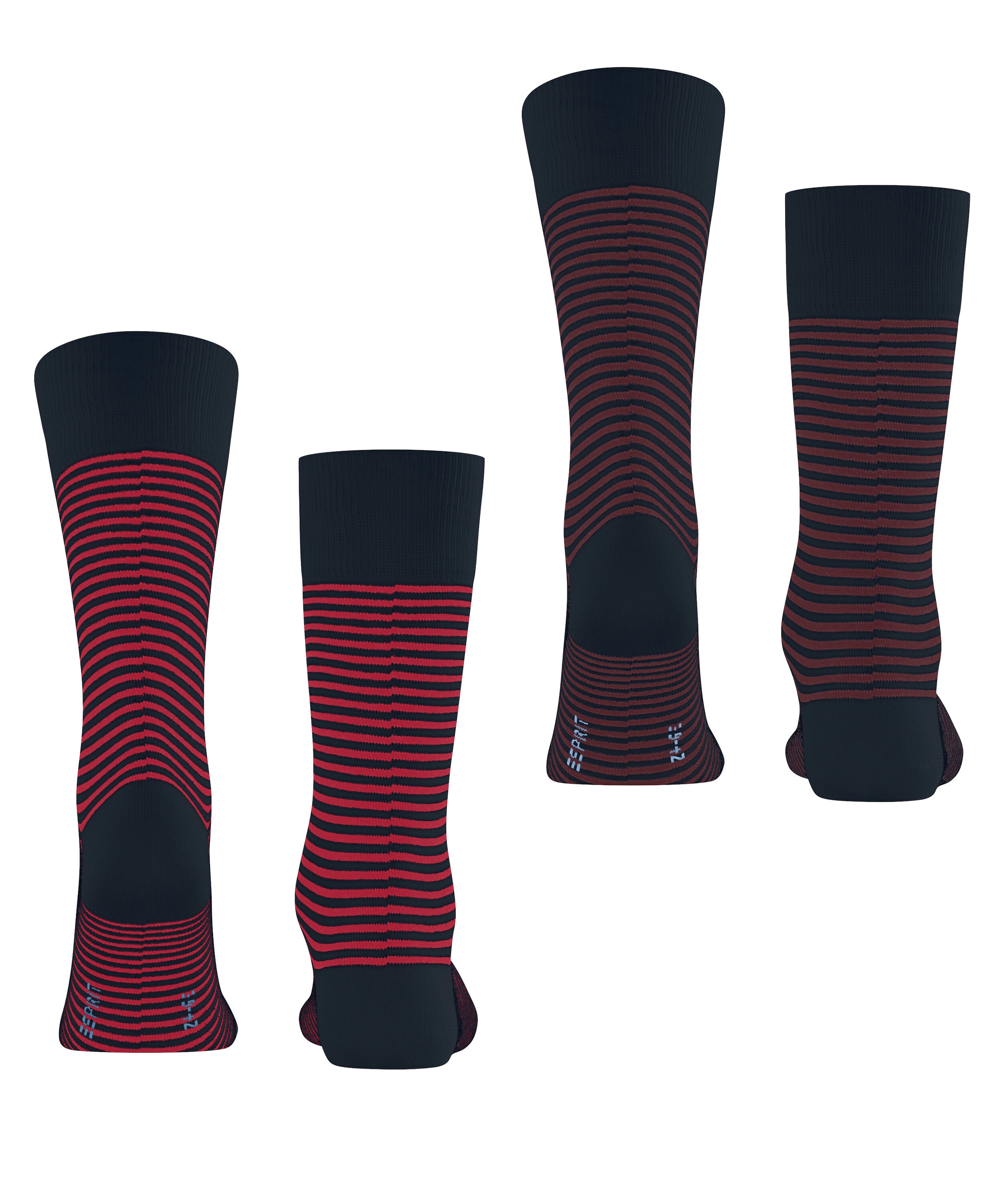 Esprit Socken »Fine Line« 2 Paar,  Streifenmuster, weich, geripptes Bündchen, bequem