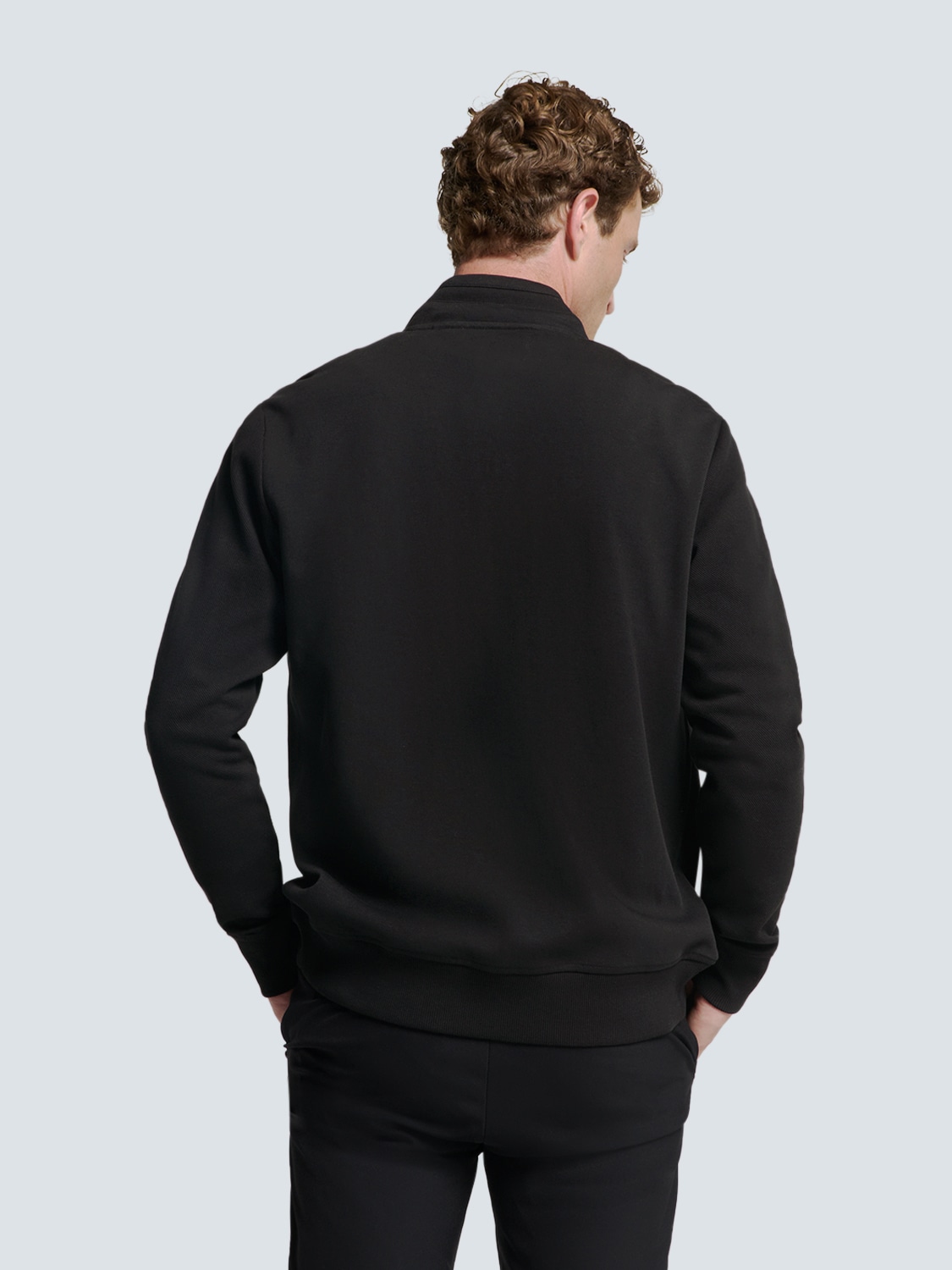 NO EXCESS Sweater »No Excess Weste mit Twill-Jacquard und Reißverschluss«