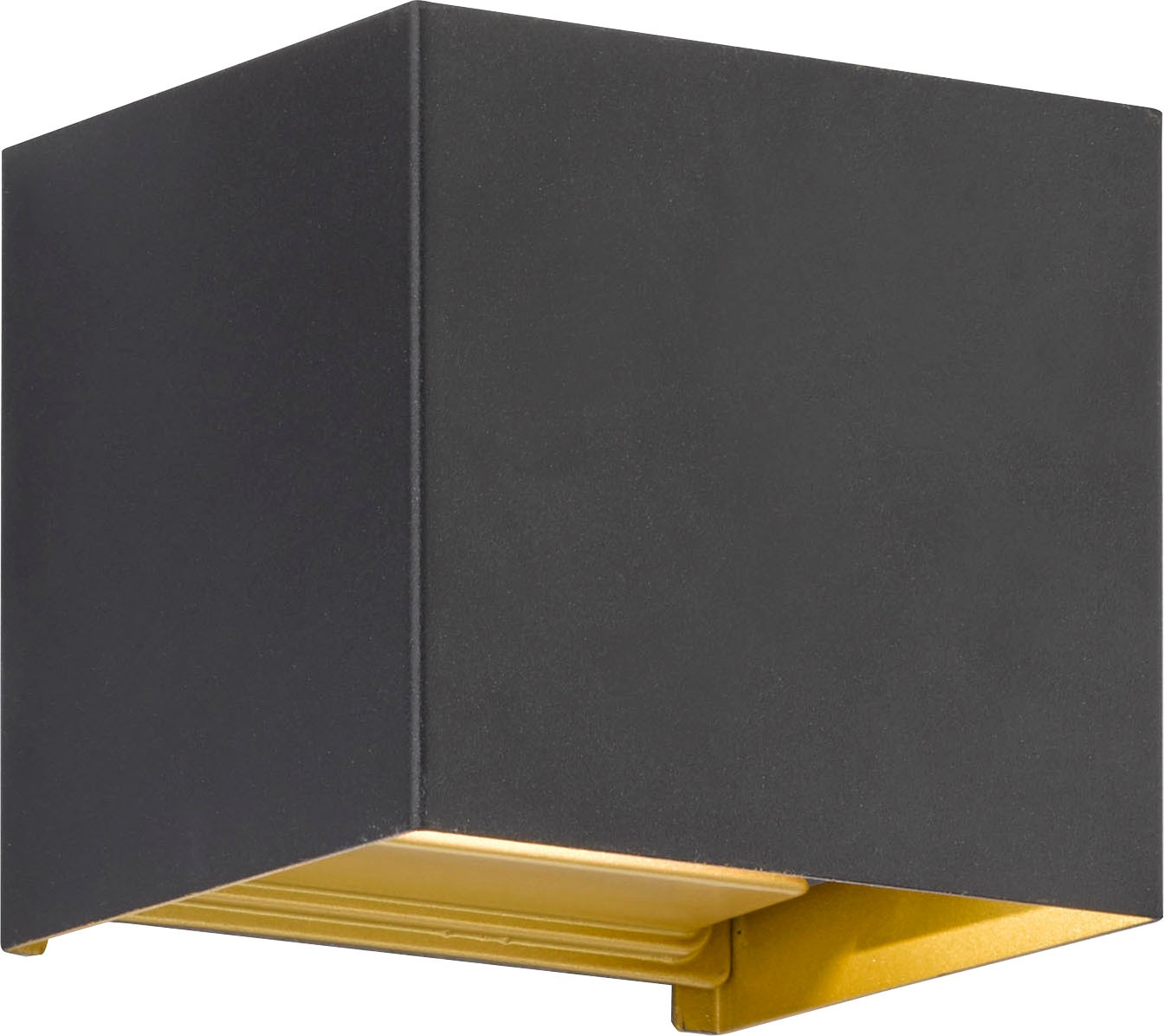 LED Außen-Wandleuchte, H:10cm L:11cm, schwarz, FISCHER & HONSEL, Leuchten, "Thore"