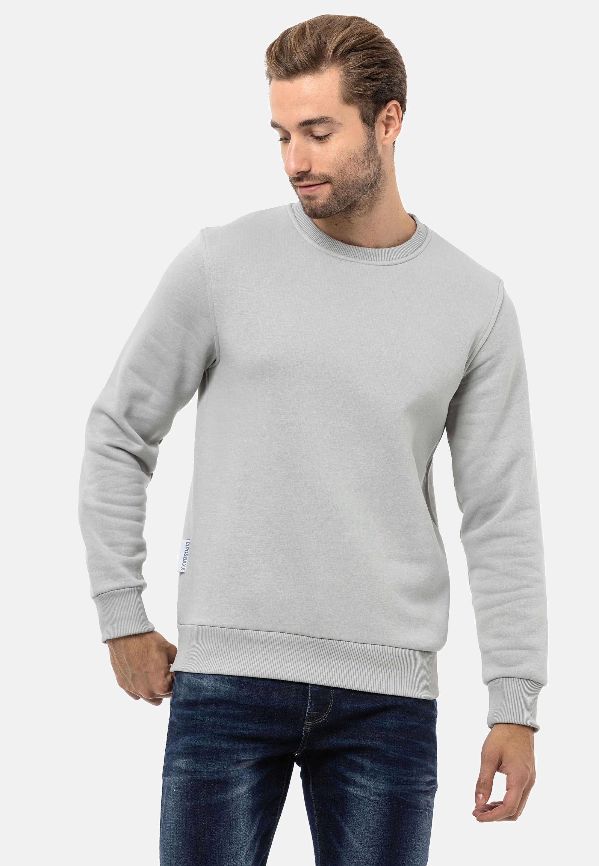 Cipo & Baxx Sweatshirt »CL558«, mit Rundhalsausschnitt
