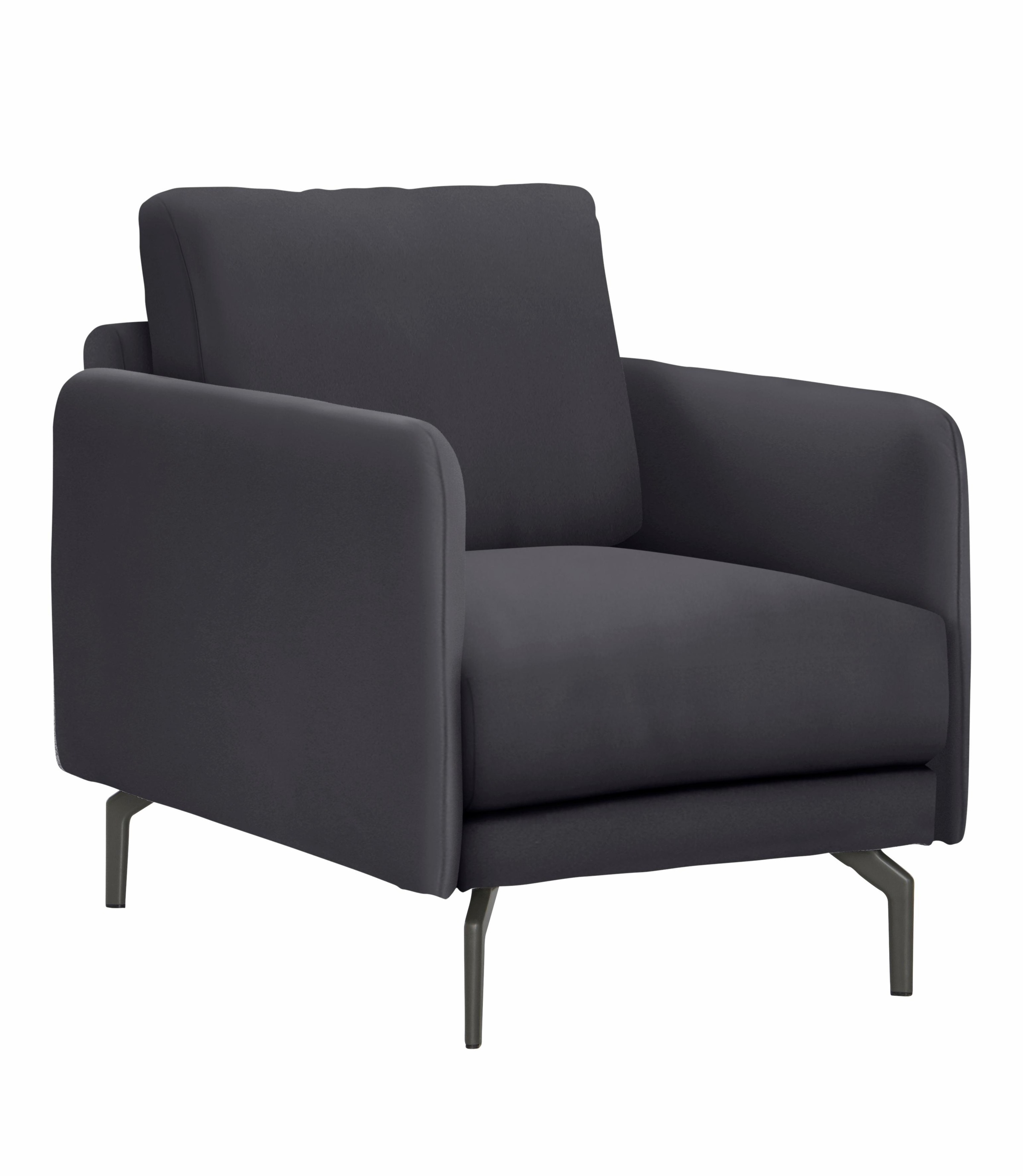 hülsta sofa Sessel »hs.450«, Armlehne sehr schmal, Breite 70 cm, Alugussfuß Umbragrau