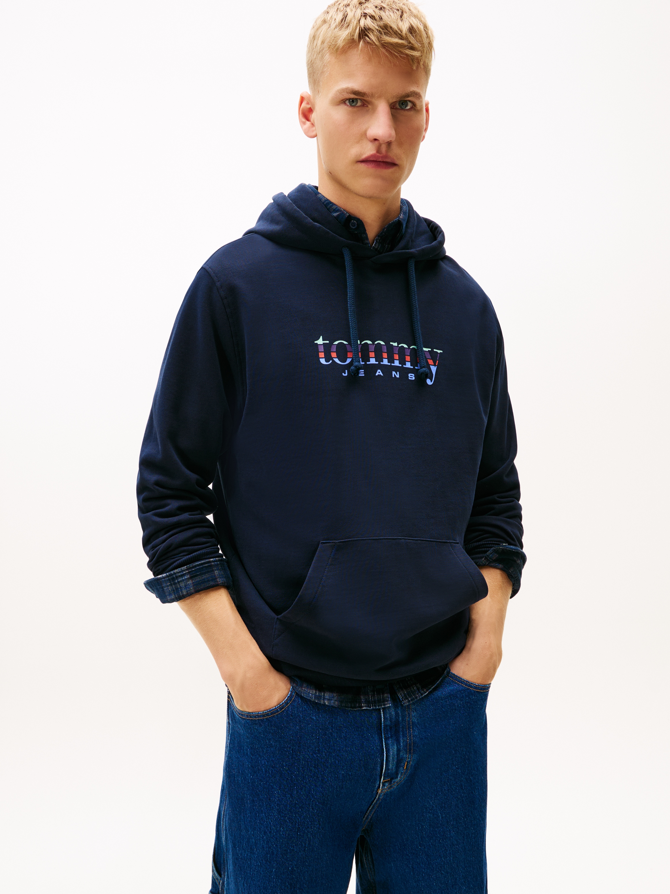 Tommy Jeans Hoodie "TJM REG ENTRY DNA PLAY", regular fit, mehrfarbiges Logo günstig online kaufen
