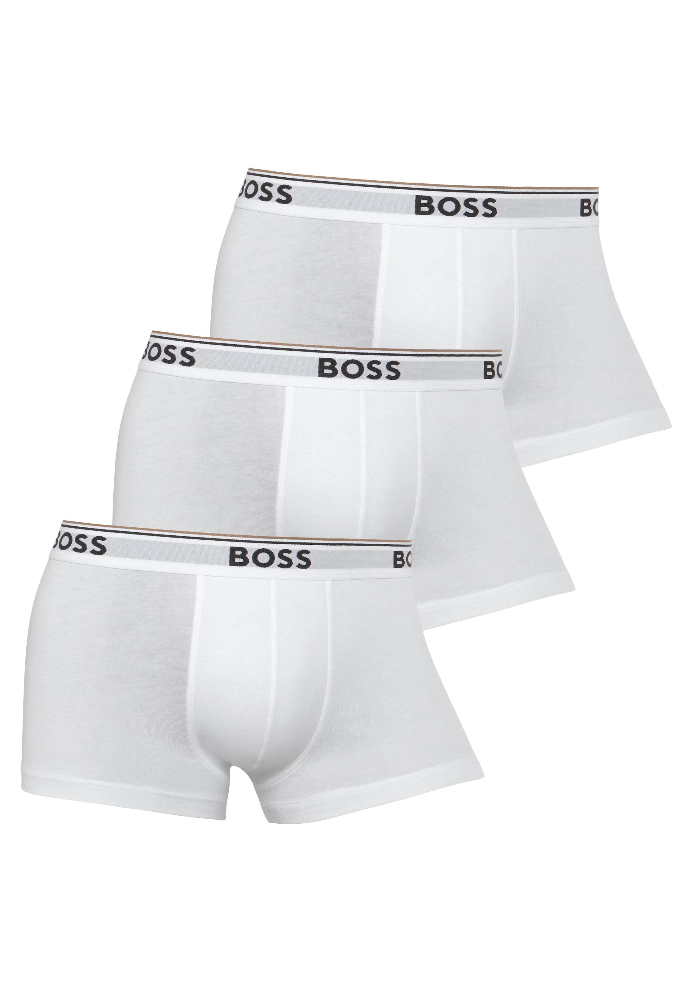 BOSS Boxer, (Packung, 3 St., 3er-Pack), mit BOSS Schriftzug auf dem Bund