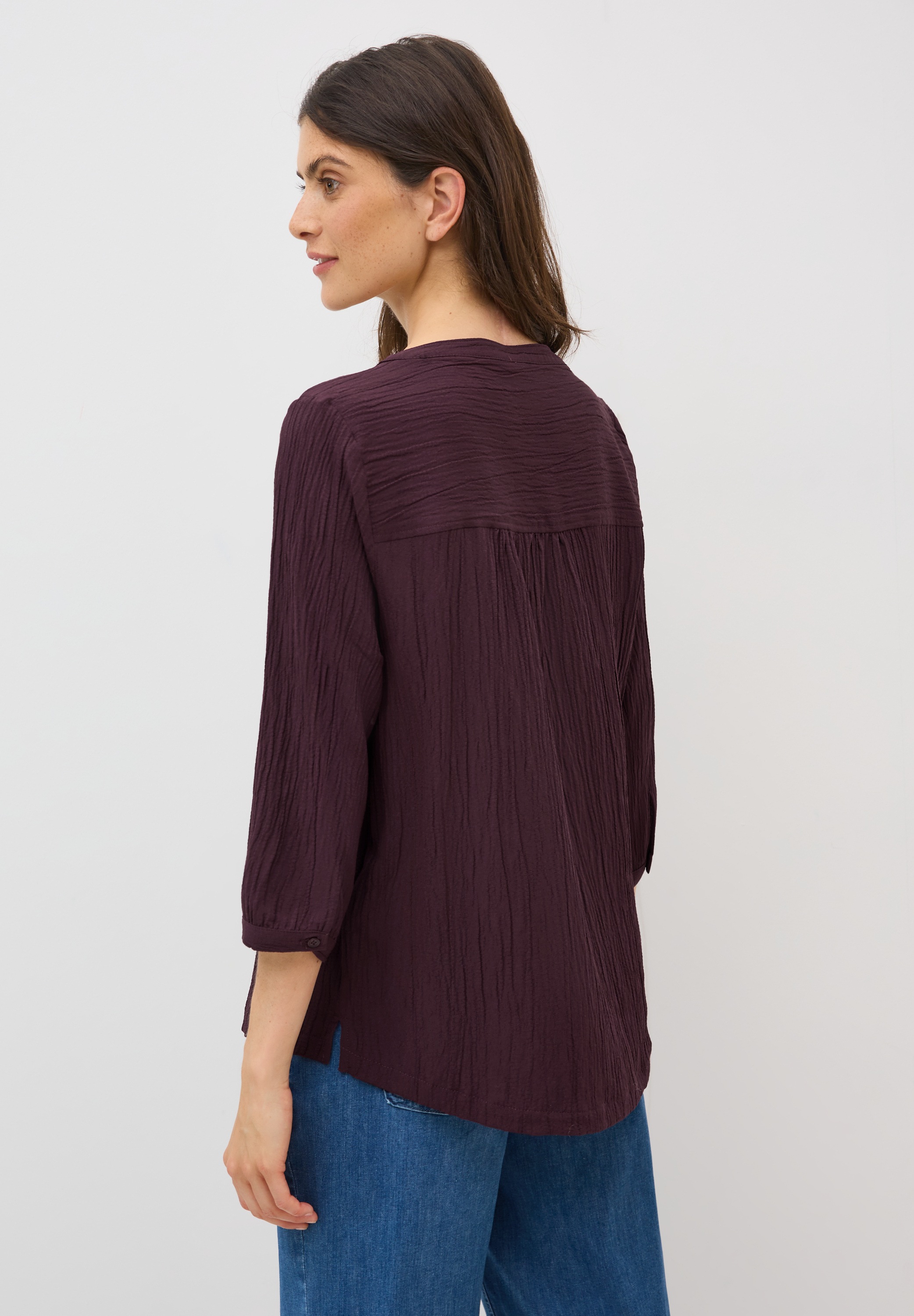 Cecil Shirtbluse aus elastischem Materialmix günstig online kaufen