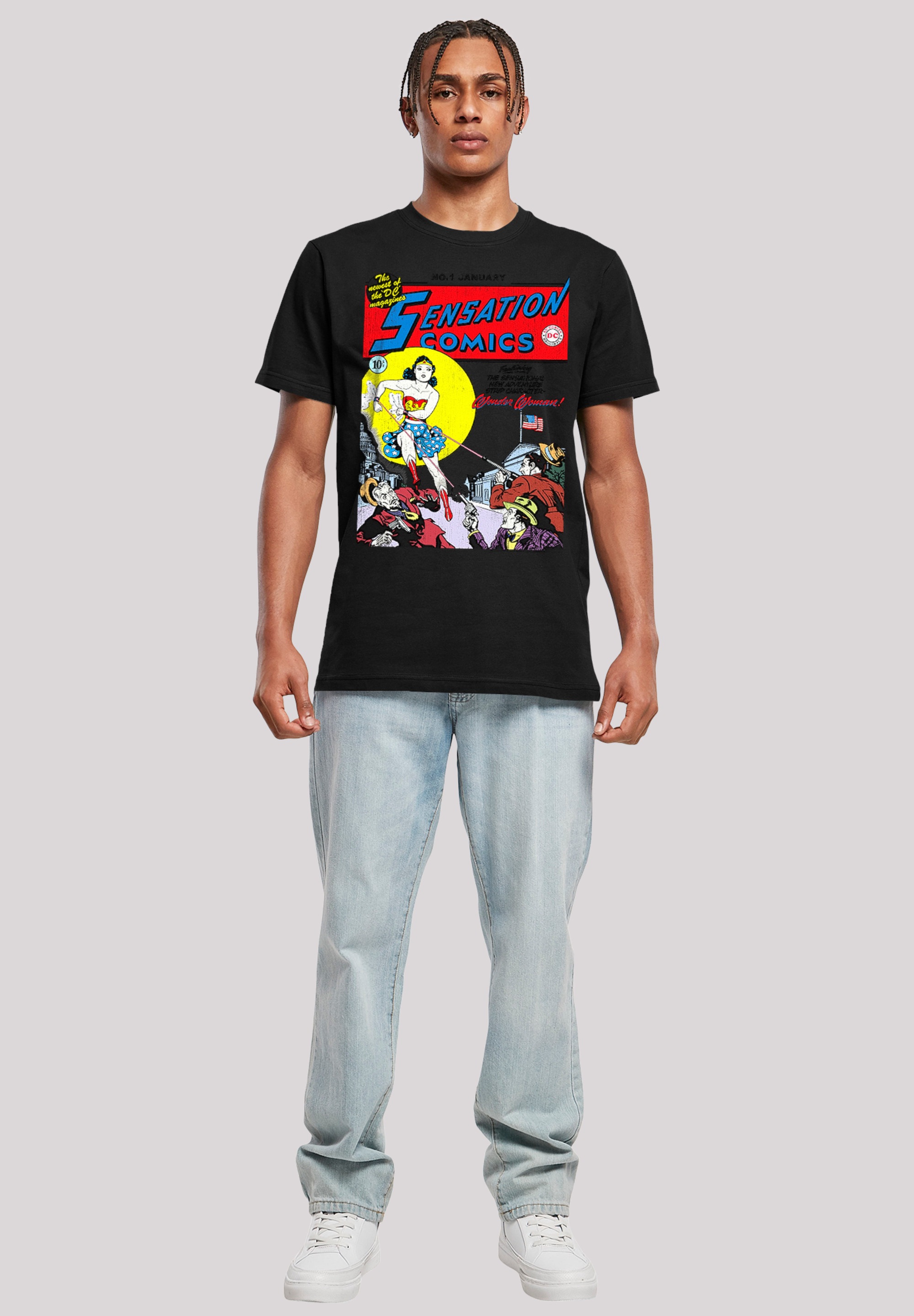 F4NT4STIC T-Shirt »DC Comics Wonder Woman Sensation Comics«, Herren,Premium Merch,Regular-Fit,Basic,Bedruckt