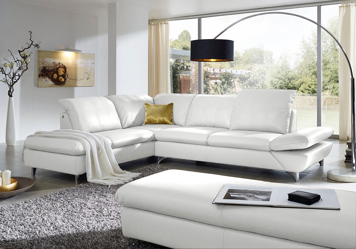 W.SCHILLIG Ecksofa "Taoo, elegant und zeitlos, bequem, L-Form, Breite 296cm" mit Sitziefenverstellung & Kopfteilverstellung
