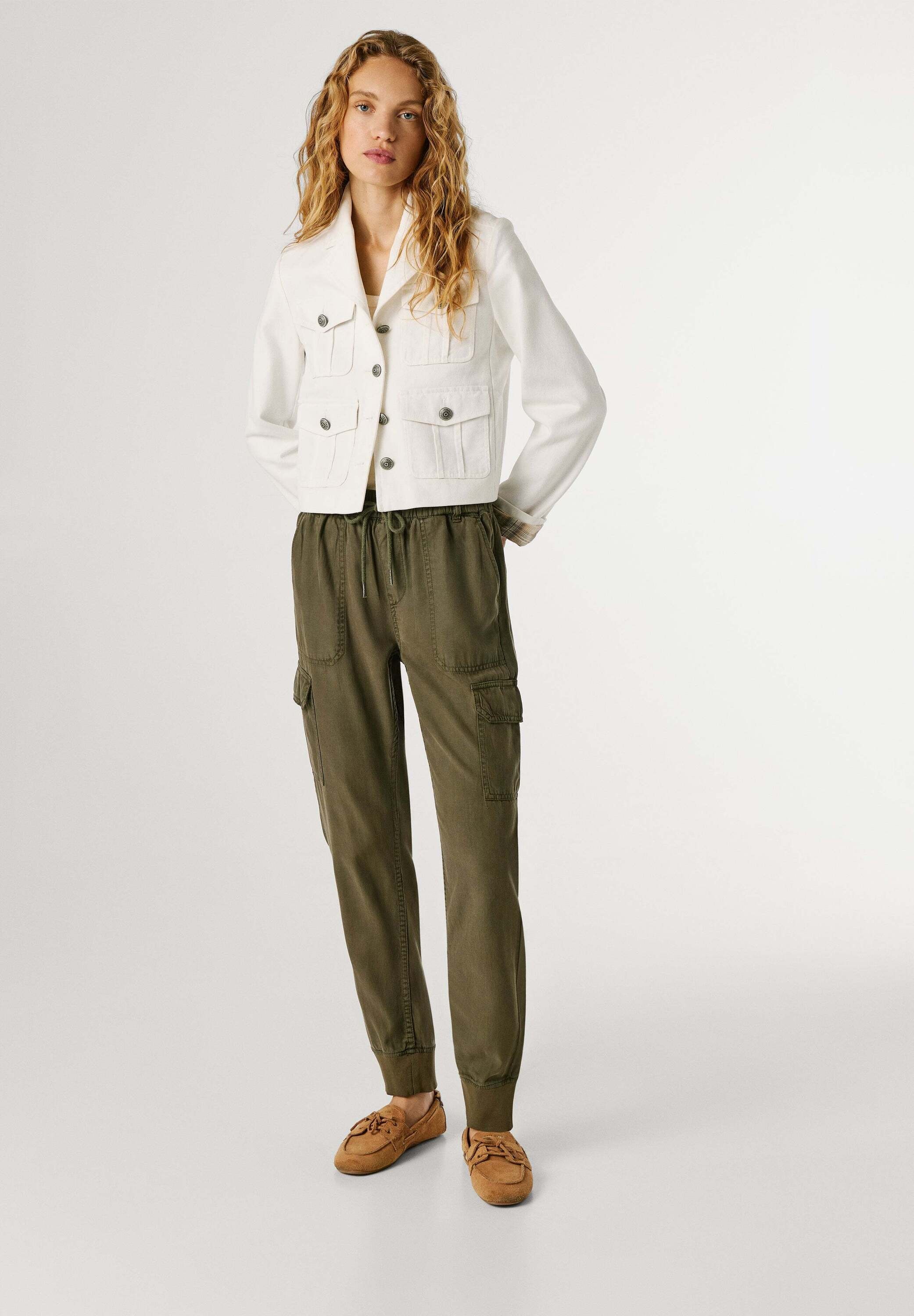 Pepe Jeans Funktionshose »trousers MID WAIST SLIM JOGGER NEW CRUSADE«