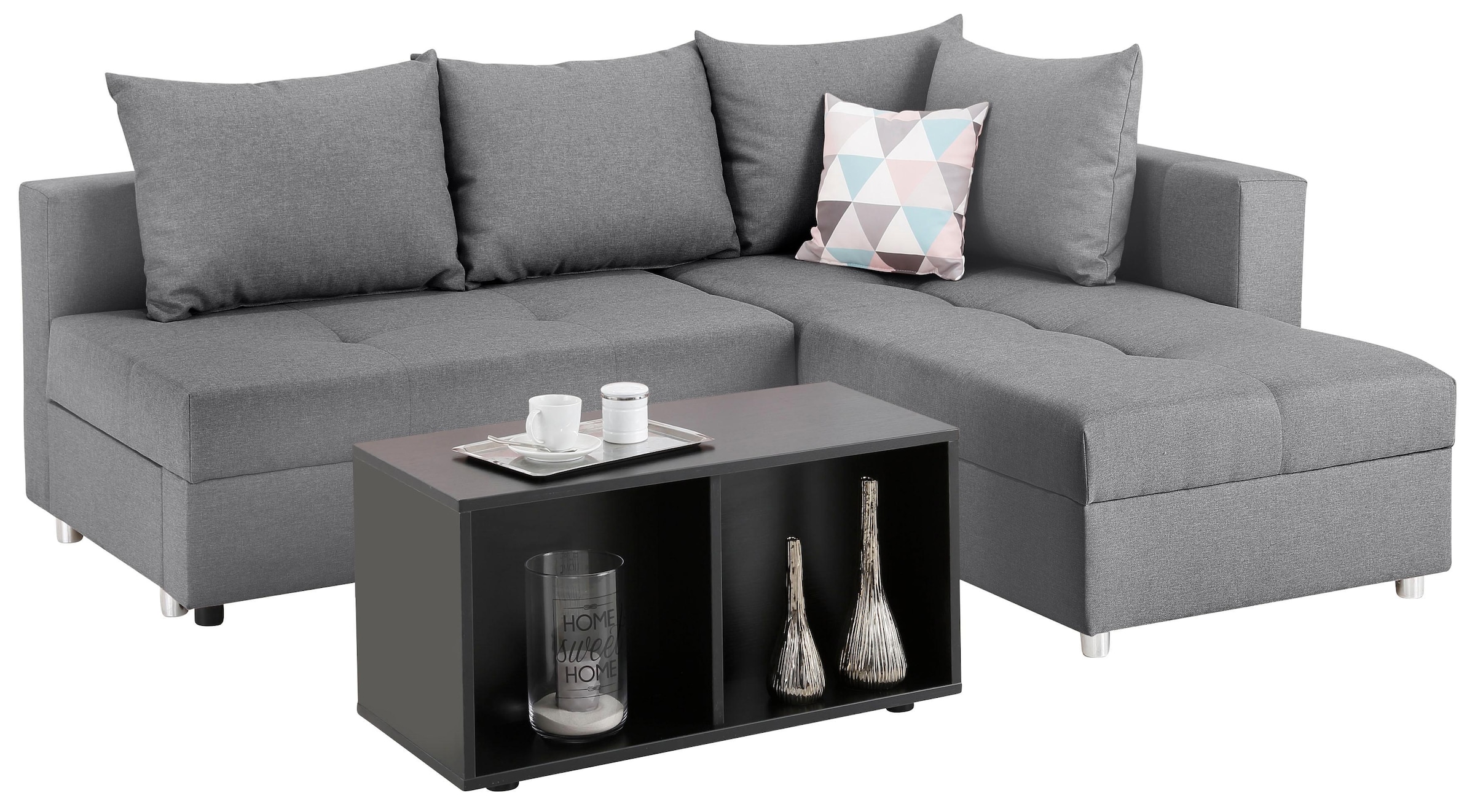 Home affaire Ecksofa »Italia L-Form«, mit Bettfunktion, mit Federkern