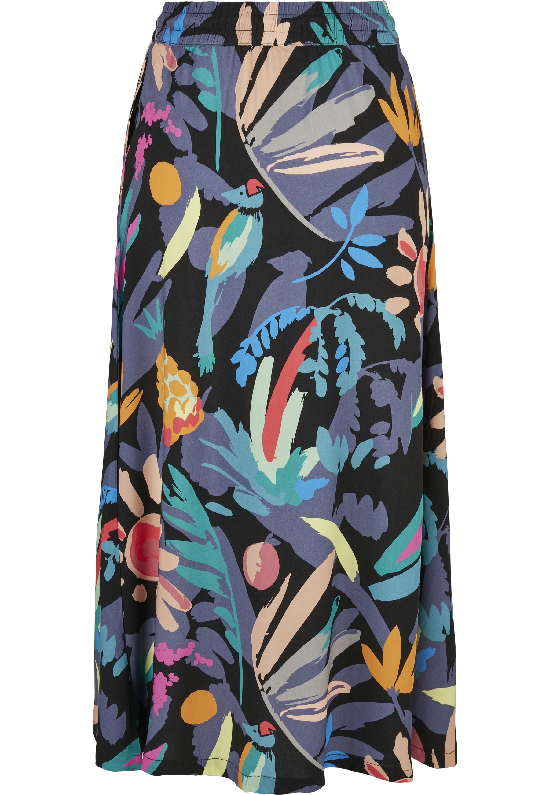 URBAN CLASSICS Jerseyrock »Urban Classics Damen Ladies Viscose Midi Skirt« 1