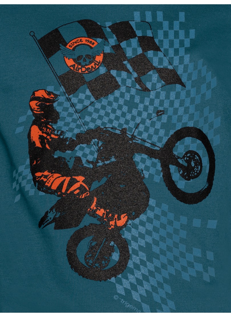 Trigema Sweatshirt »TRIGEMA Langarmshirt mit sportlichem Motorrad-Print«
