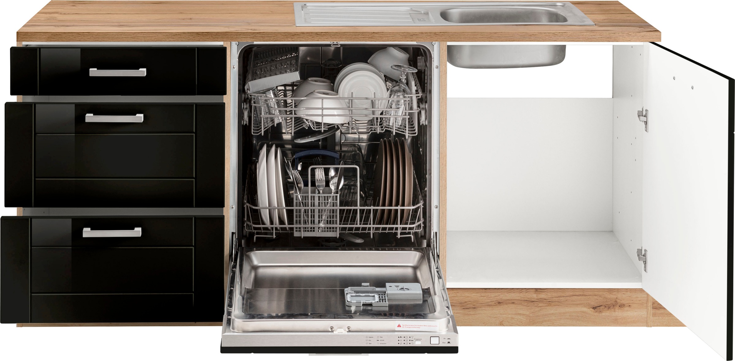 KOCHSTATION Winkelküche »KS-Tinnum«, mit E-Geräten, Stellbreite 240/270 cm