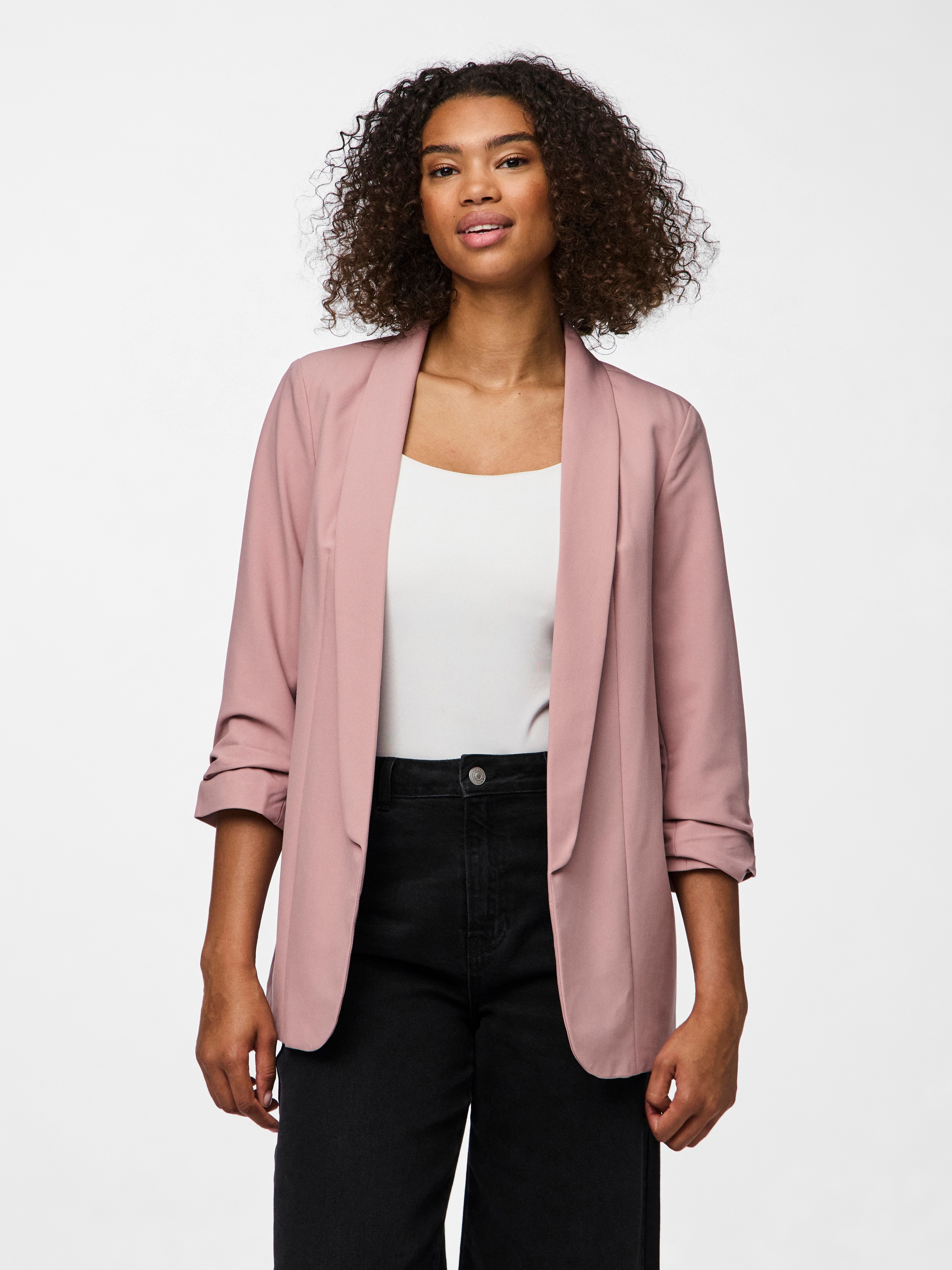 pieces Blusenblazer "PCBOSELLA 3/4 BLAZER NOOS" Materialmix, regular fit günstig online kaufen