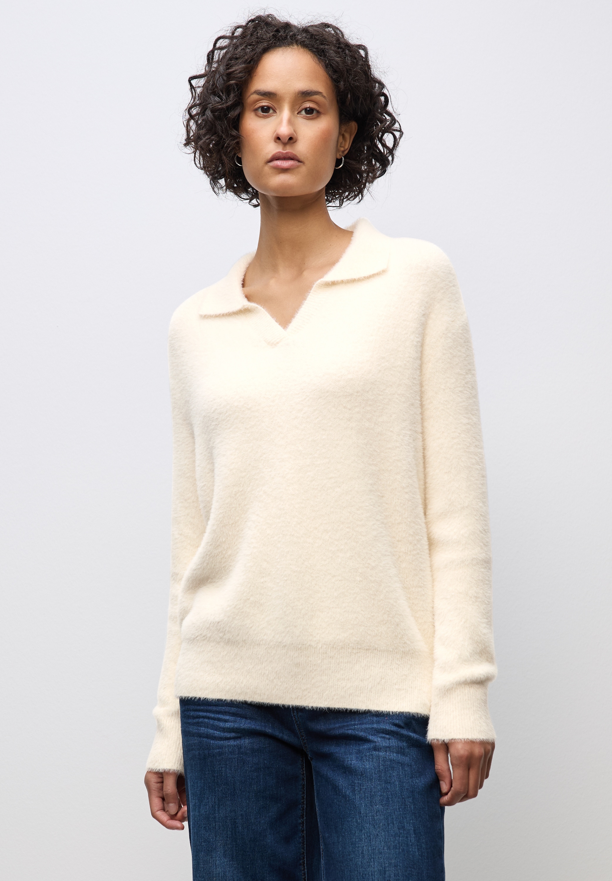 STREET ONE Strickpullover, flauschiges Federgarn, Regular Fit günstig online kaufen