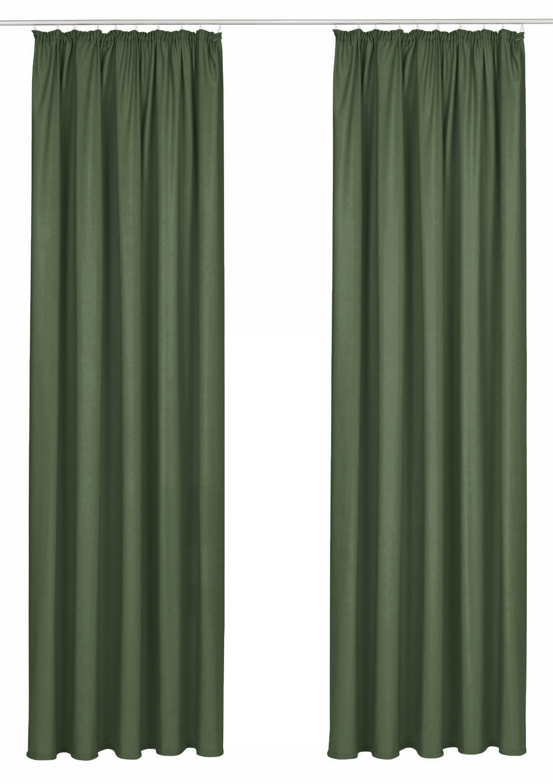 my home Vorhang "Parry" Kräuselband 2 Stk. tlg. 2-er Set, blickdicht, monoc günstig online kaufen