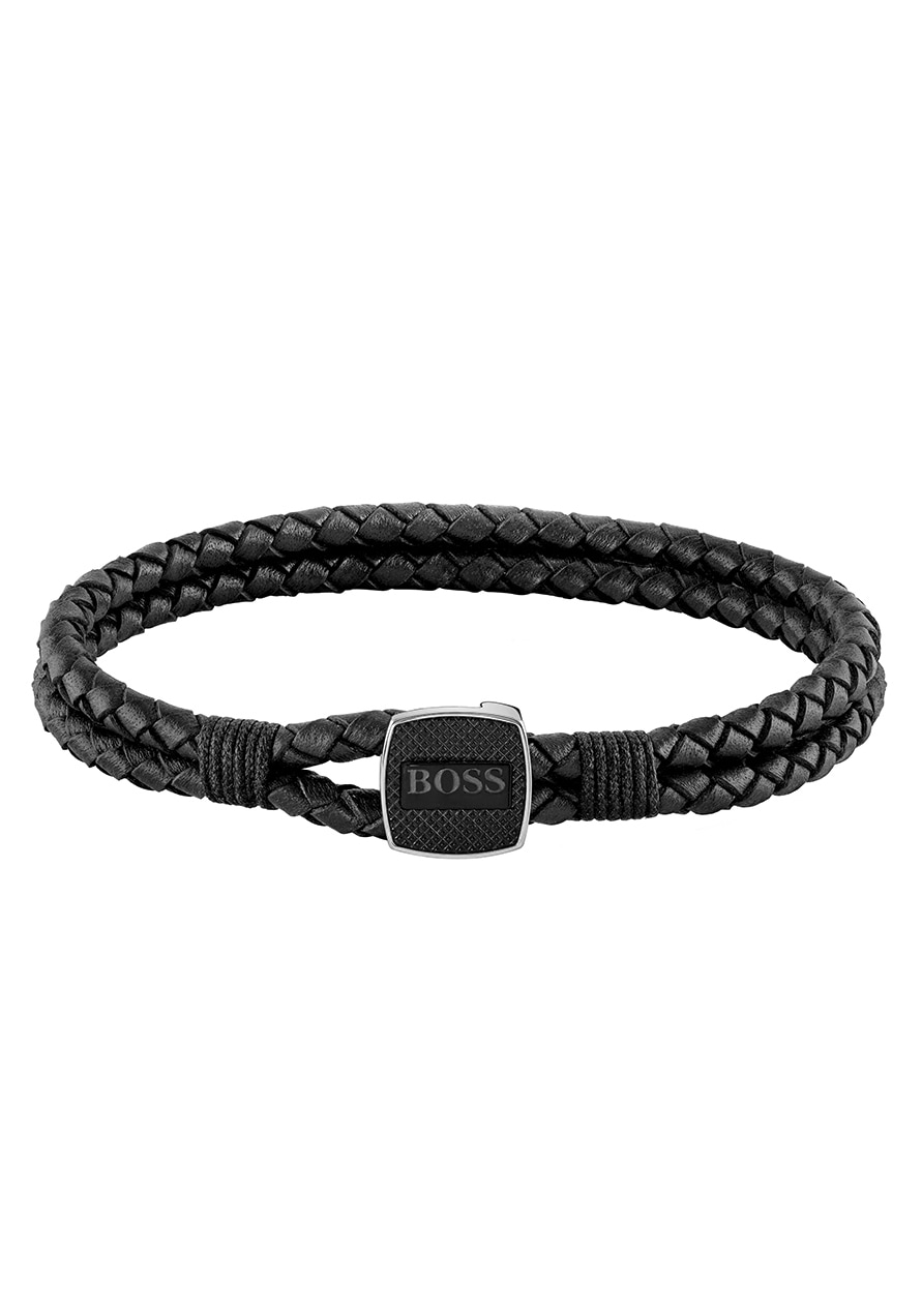 BOSS Armband »Schmuck Edelstahl Armschmuck Lederarmband SEAL«, zu Hoodie,  Shirt, Jeans, Sneaker, Underwear, HUGO, BOSS ORANGE! ▷ bestellen | BAUR