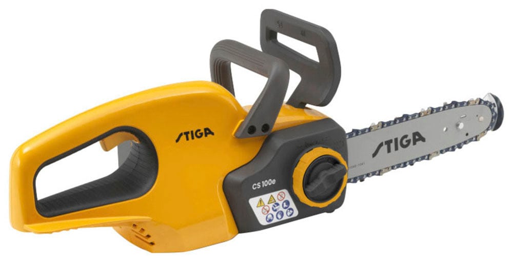 STIGA GARDEN Akku-Kettensäge "CS 300e" Set, Inkl. 2x 20 V (2 Ah) Akku, Wandhalterung und Ladegerät, 1000 W Motor bürstenlos
