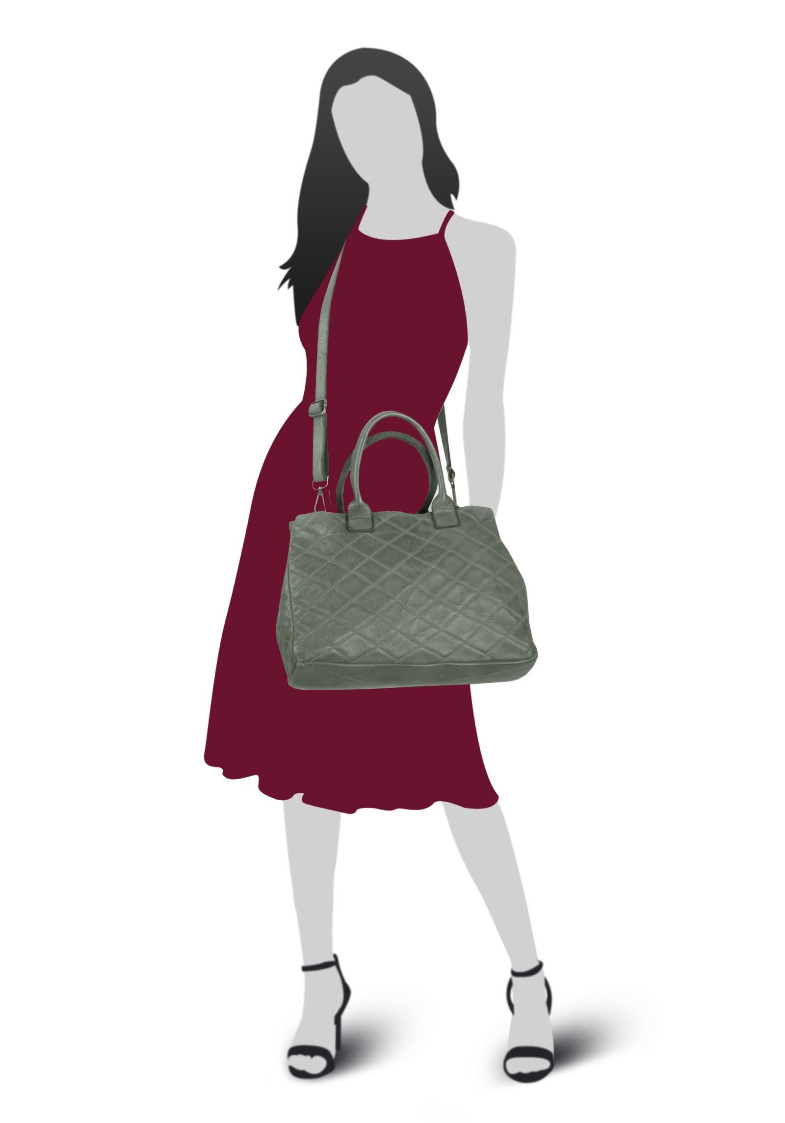 Samantha Look Henkeltasche echt Leder, Made in Italy günstig online kaufen