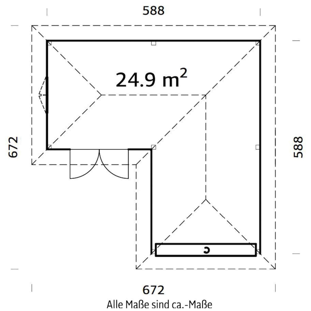 Palmako Holzpavillon »Bianca 24,9 m² Set 6«