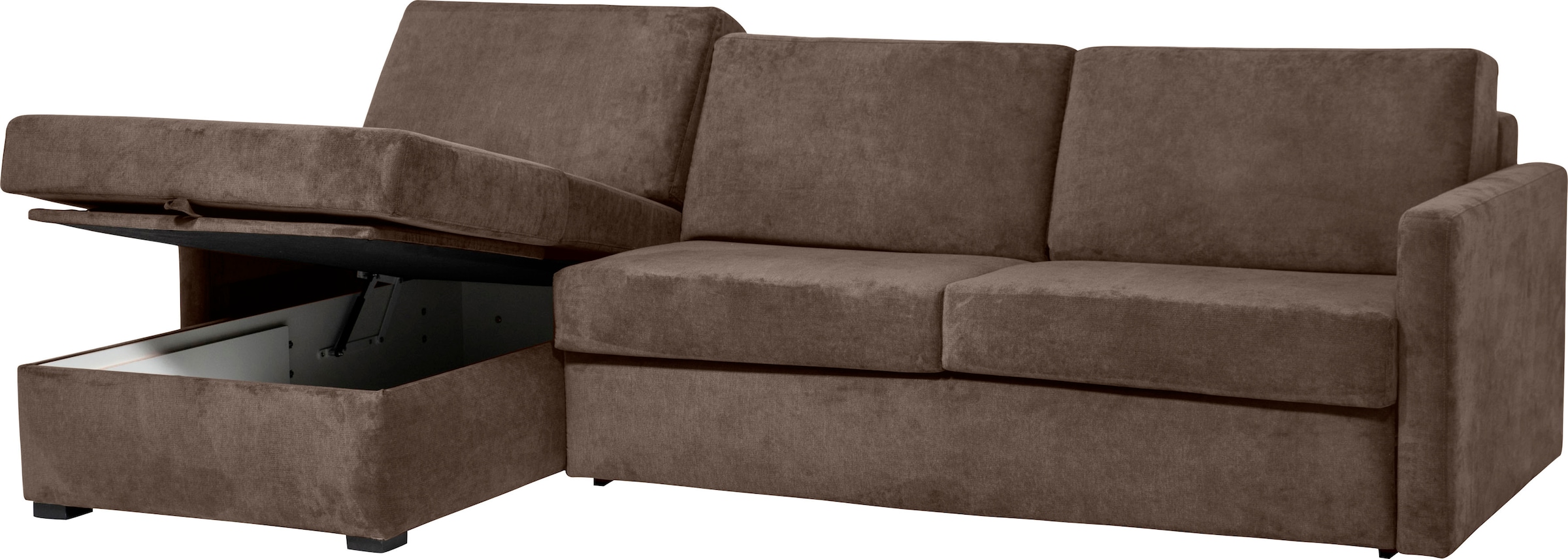 Places of Style Schlafsofa »GOLDPOINT Ecksofa 264 cm, Liegefläche (140/200cm), L-Form,«, Bettfunktion, Bonell-Federkernmatratze und Dauerschläfer-Funktion