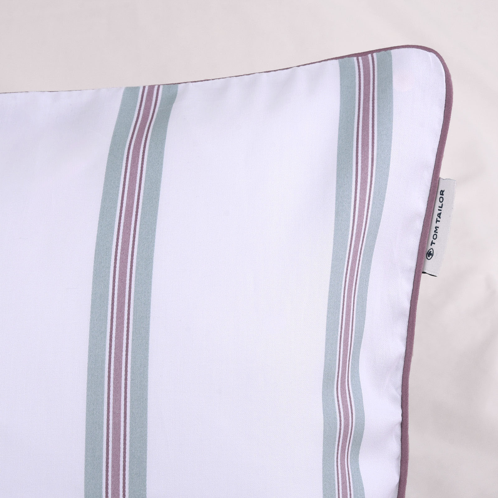 Thumbnail - TOM TAILOR HOME Bettwäsche "CLASSIC SATIN STRIPES in Gr. 135x200cm oder 155x220cm" 2 Stk. tlg. new bedroom, farbige Pasp...