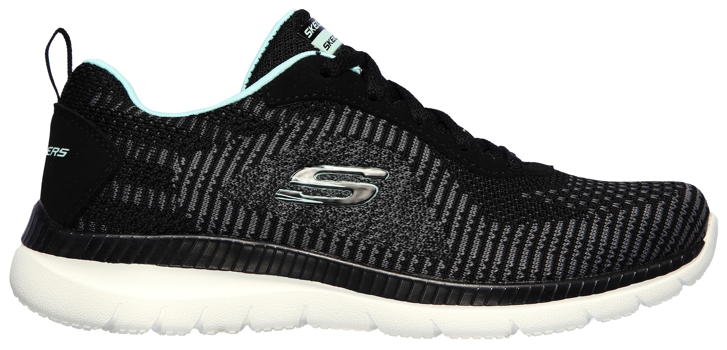 Skechers Sneaker »BOUNTIFUL-PURIST«, in Strick-Optik, Freizeitschuh, Halbschuh, Schnürschuh