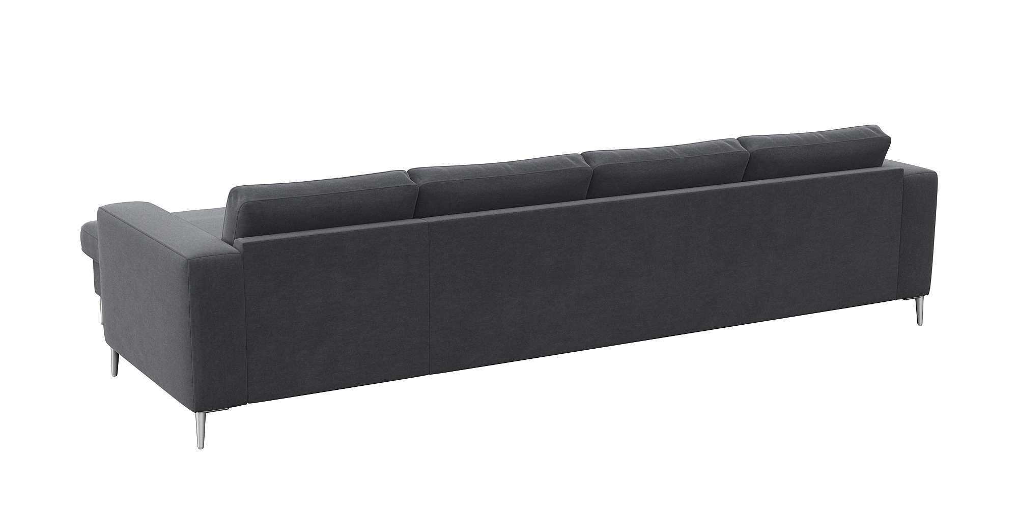 FLEXLUX Ecksofa »Fiore, super Sitzkomfort durch Kaltschaum im Sitz, L-Form«, breite Armlehnen, Füße Alu