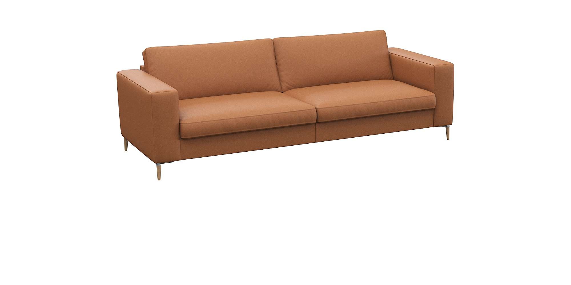 FLEXLUX 3-Sitzer »Fiore, super Sitzkomfort durch Kaltschaum im Sitz«, breite Armlehnen, Füße Alu+ Eiche