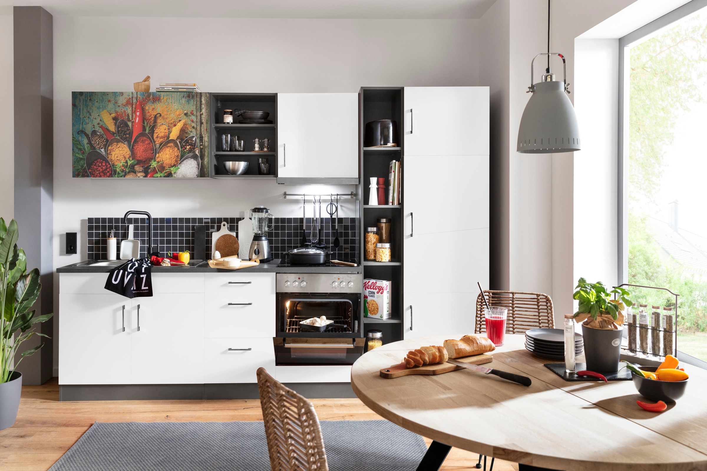 KOCHSTATION Küchenzeile "KS-Paris – Küchen mit einzigartigen Fotomotiven au günstig online kaufen