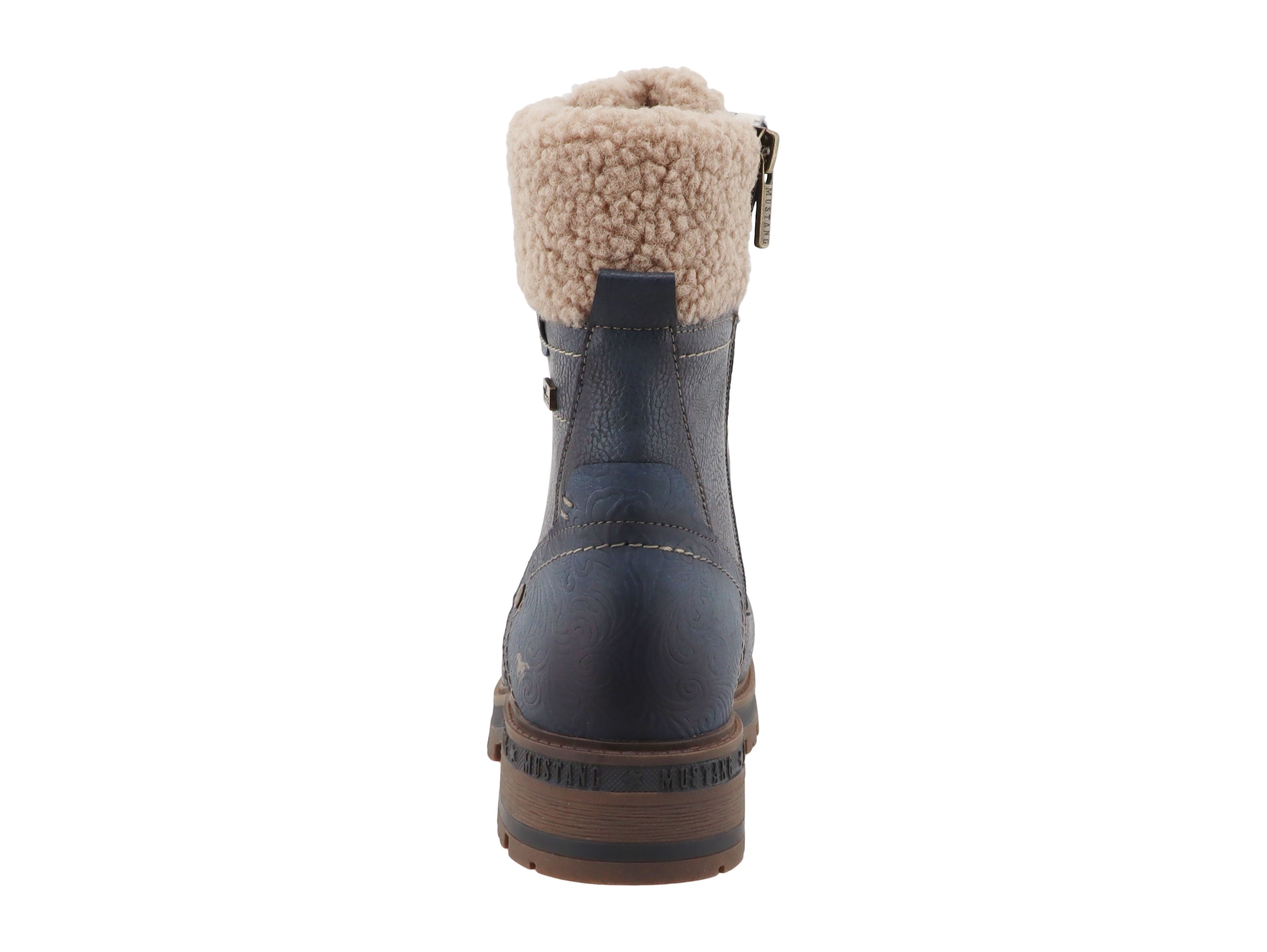 Mustang Shoes Winterboots »Stiefel«  Blockabsatz, Schnürboots mit Warmfutter-Krangen