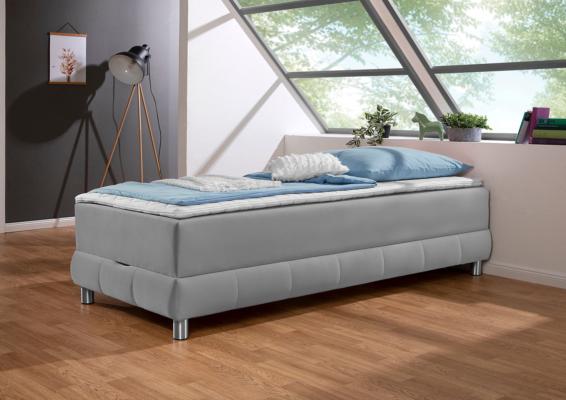 Home affaire Boxspringbett "Vaasa" für Dachschrägen geeignet, inkl. Bettkas günstig online kaufen