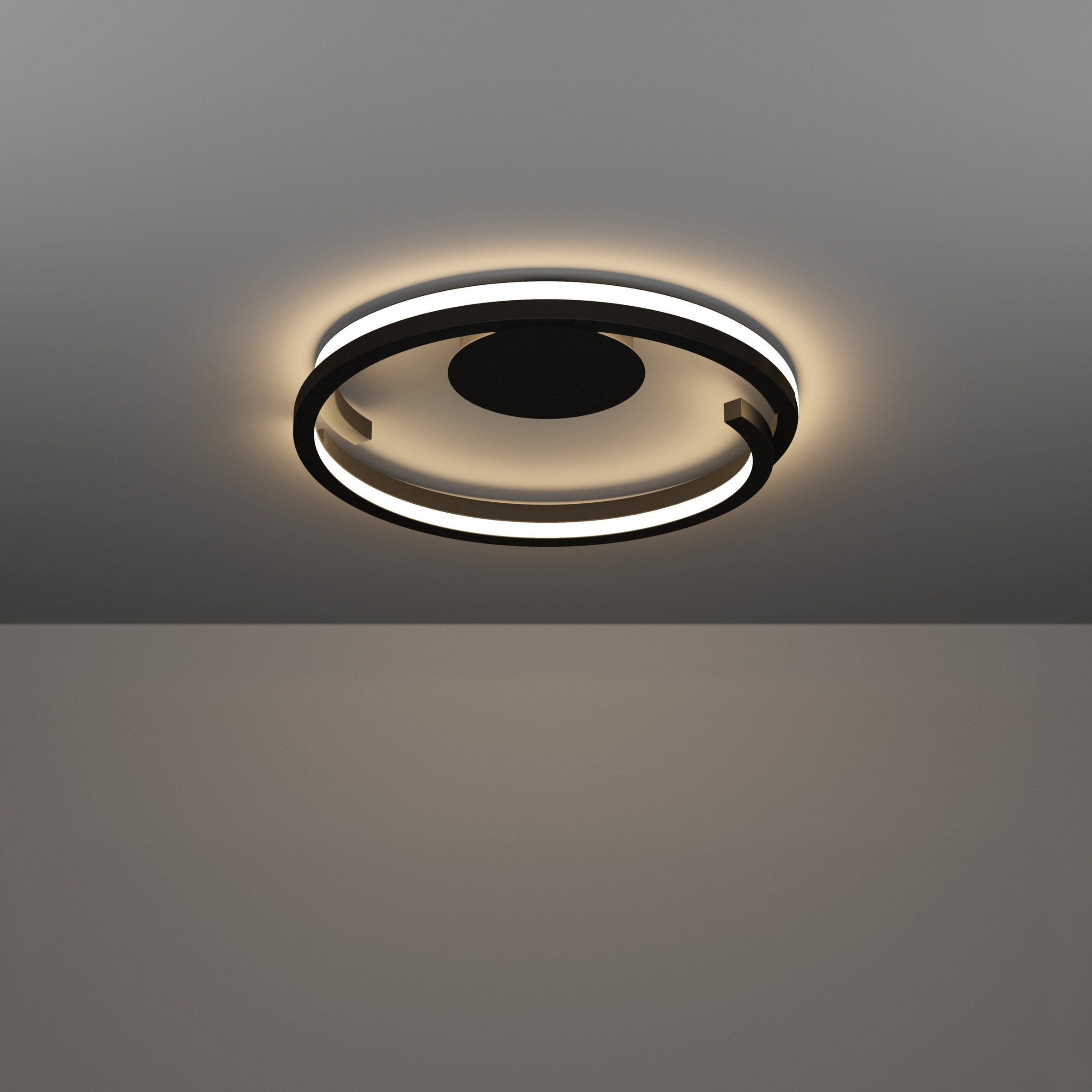 EGLO LED Deckenleuchte »MEZZOMONTE Deckenlampe - Alu, Stahl - LED;LED - 1X20W;1X20W - IP20« LED-Modul 1 Stk. Kaltweiß | Neutralweiß | Warmweiß Wohzimmerlampe, Esszimmerlampe, Flur, Schlafzimmer, H5 x Ø48 cm