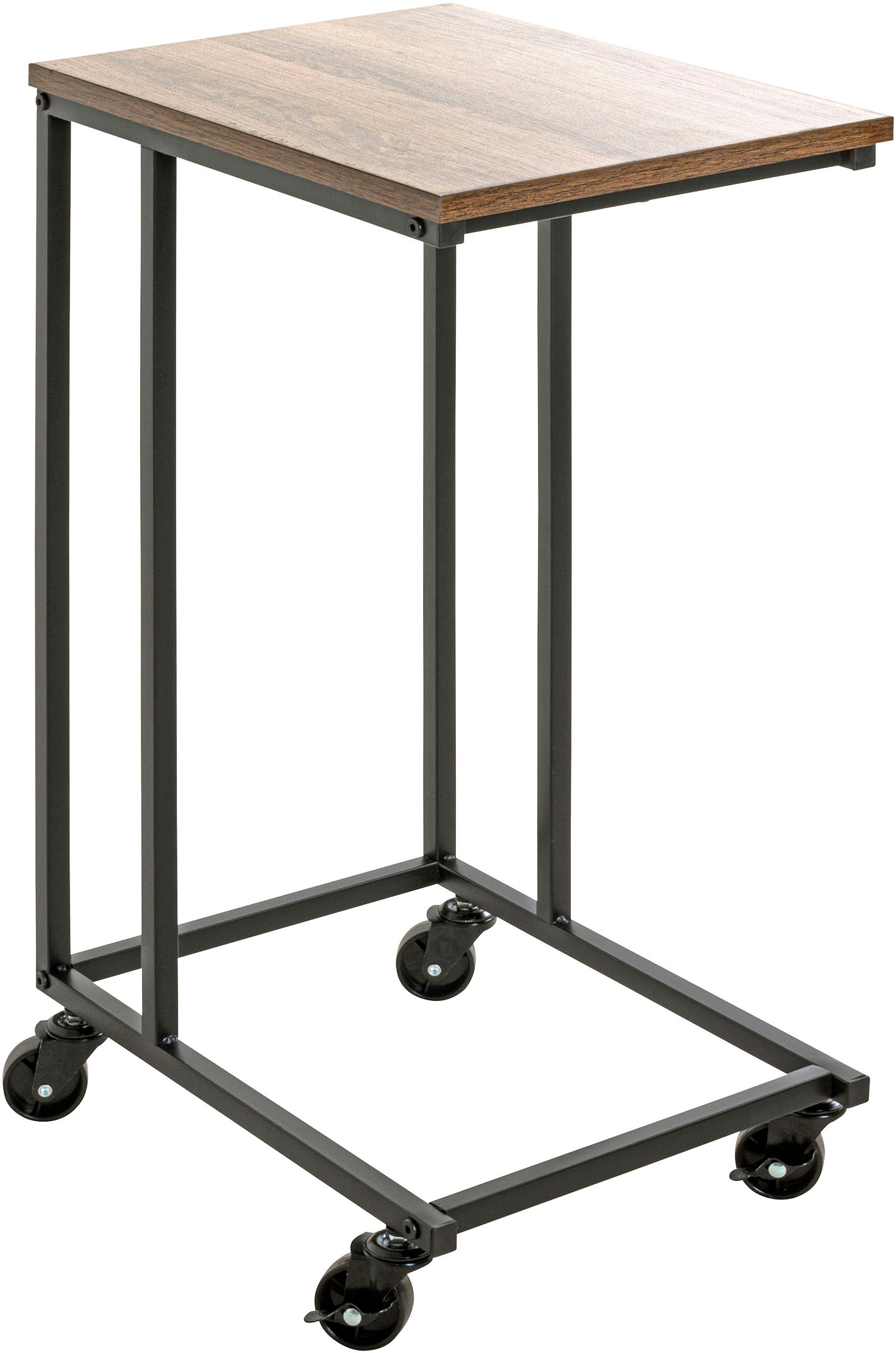HAKU Beistelltisch »Rollwagen, Trolley« 1 Stk. tlg. rechteckig - aus Metall Schwarz B/T/H 30/40/67 cm