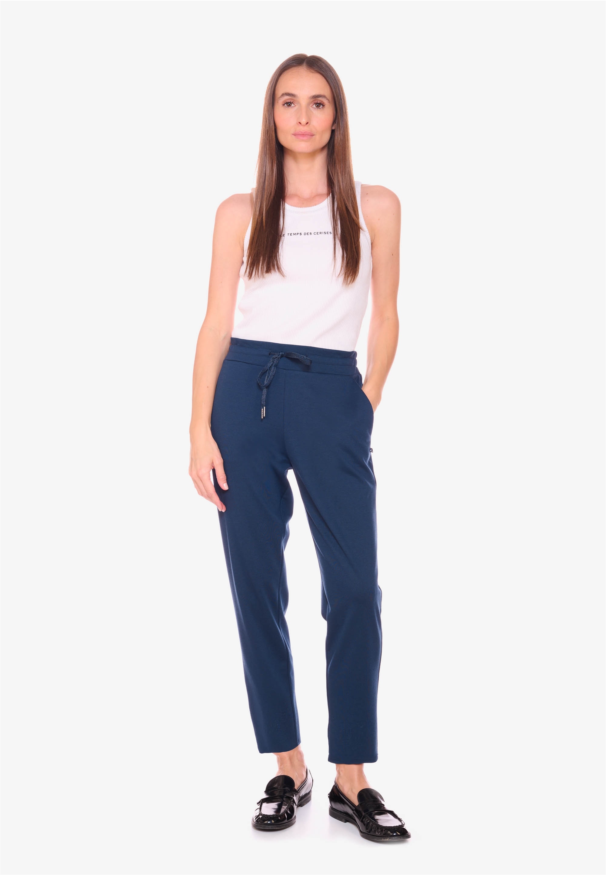 Le Temps Des Cerises Stoffhose »ROSI«, mit stilvollem Bindeband