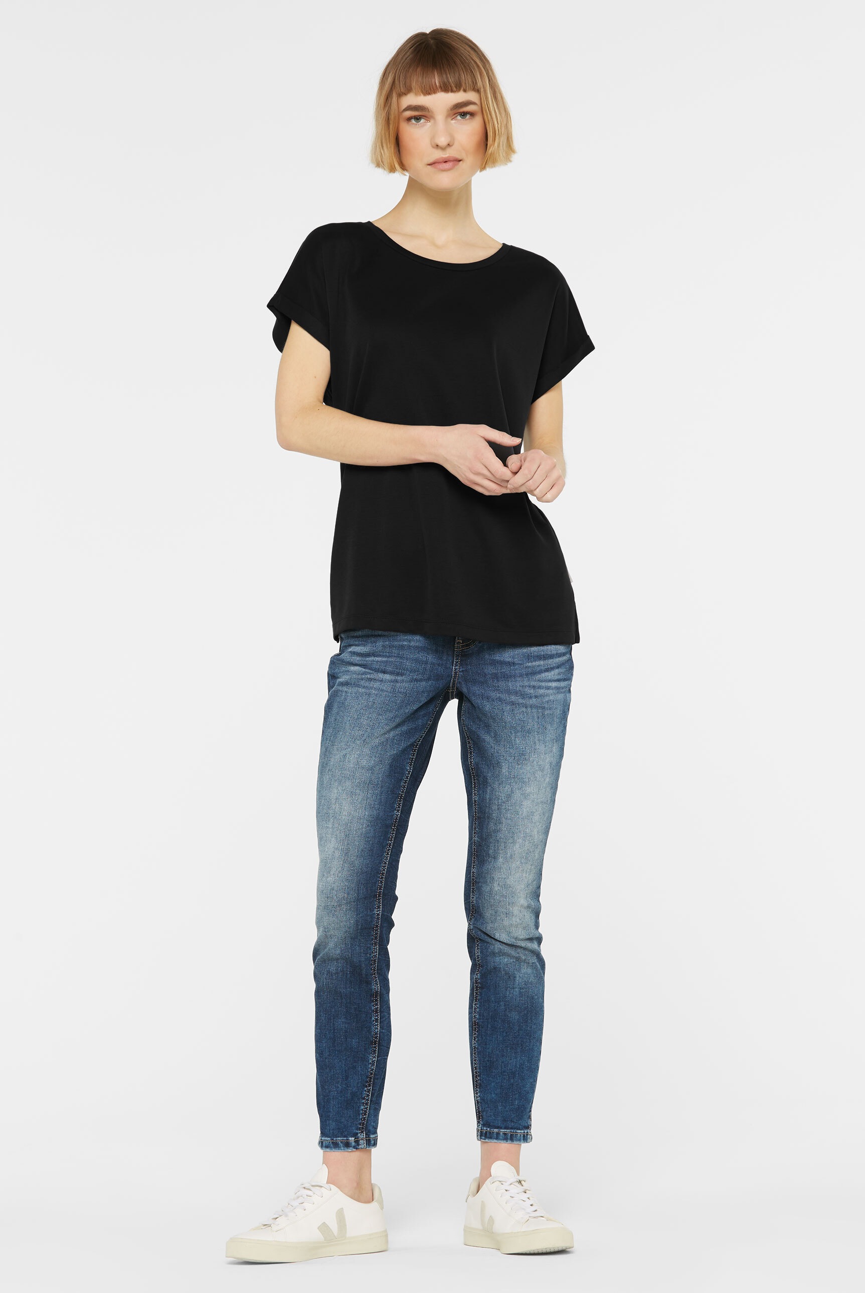 SENSES.THE LABEL Rundhalsshirt, mit Necktape
