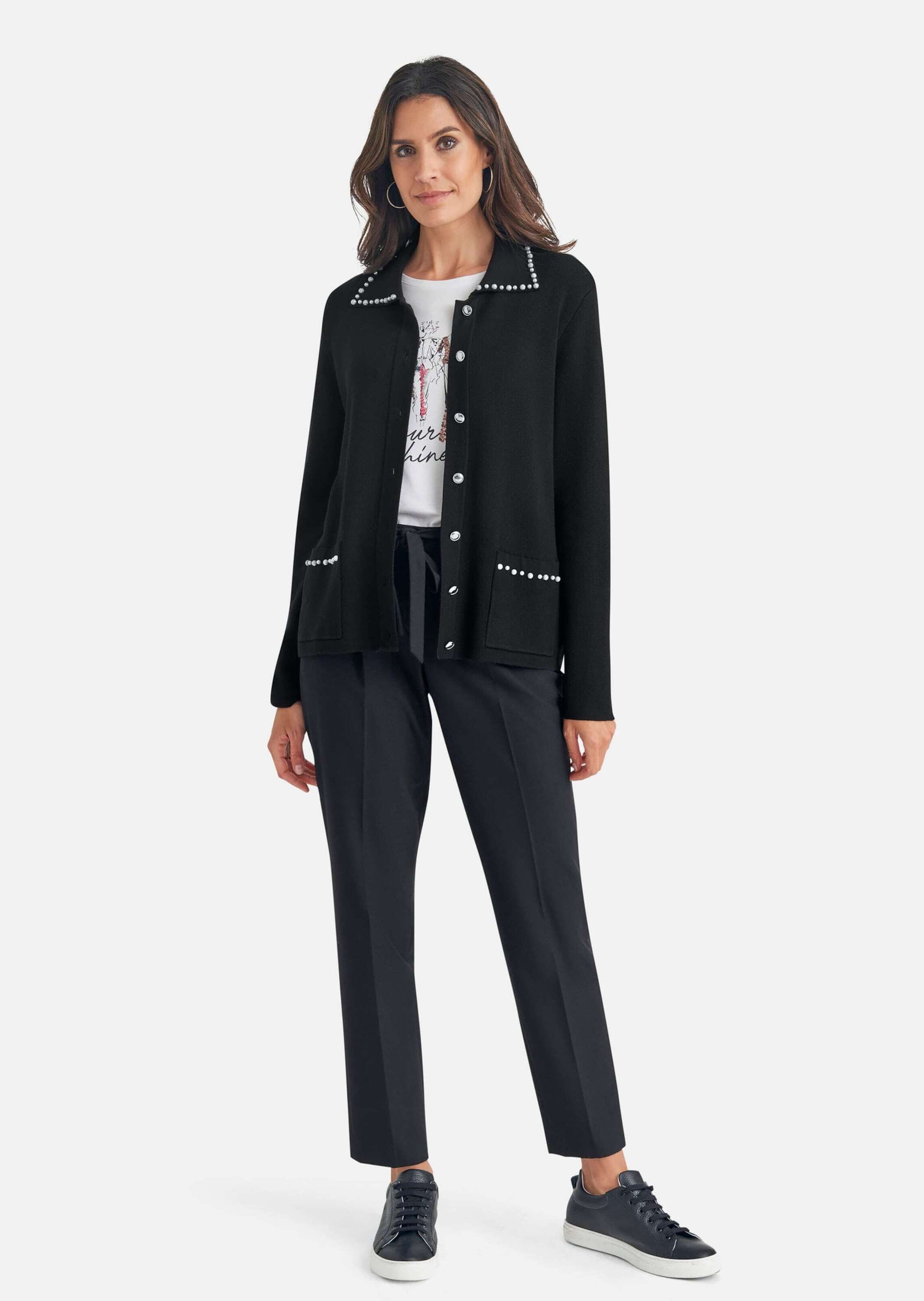 MADELEINE Strickjacke »Strickjacke Strickjacke mit Zierperlen«