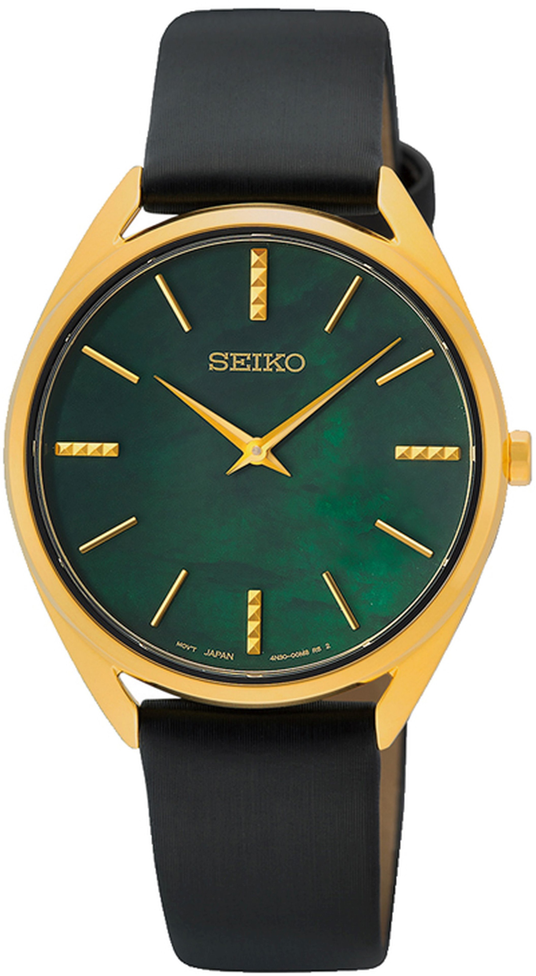 Seiko Quarzuhr »SWR080P1«, Armbanduhr, Damenuhr, Lederarmband