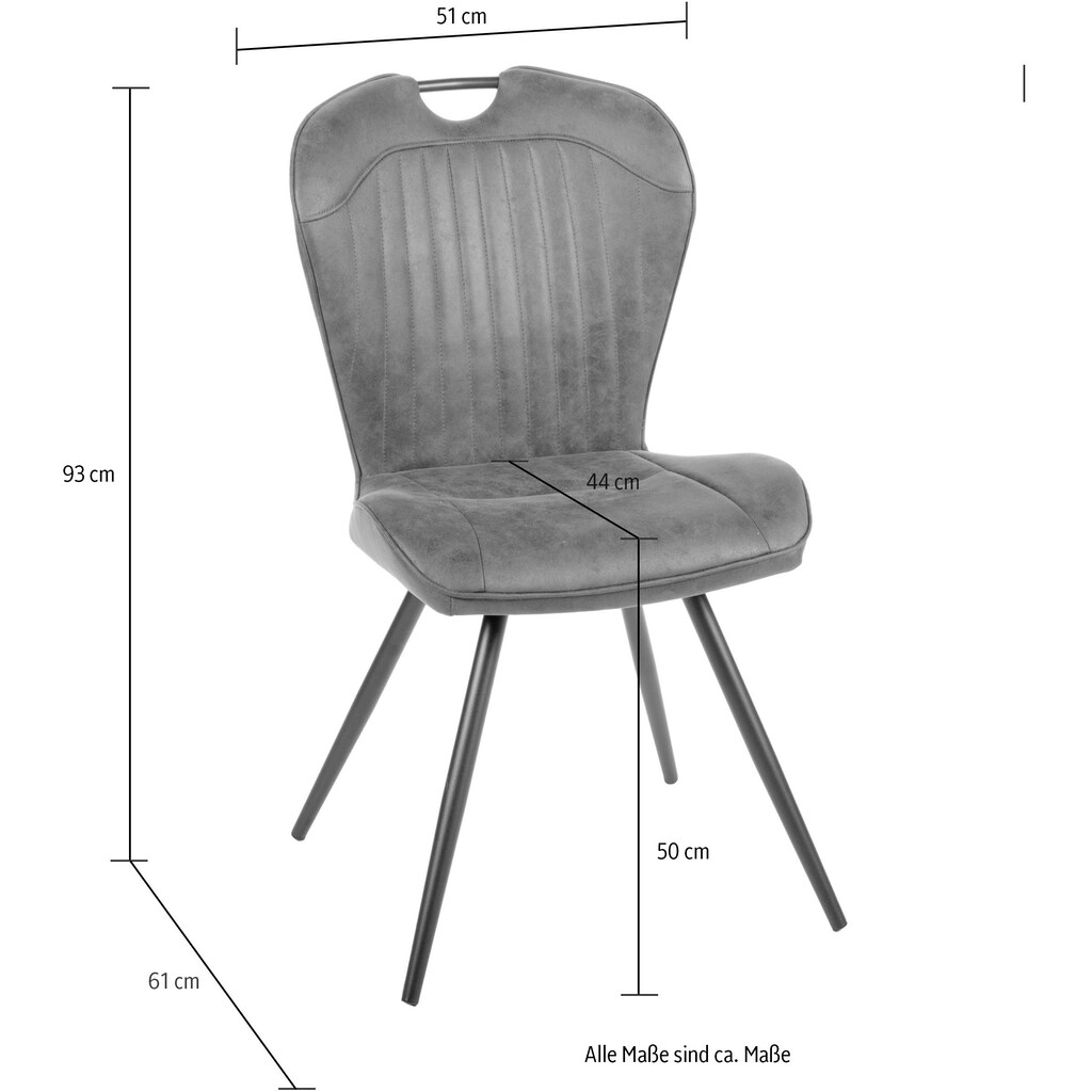 Duo Collection Esszimmerstuhl »Zoe Esszimmerstuhl, 4er-Set«, (Set), 4 St., Microfaser