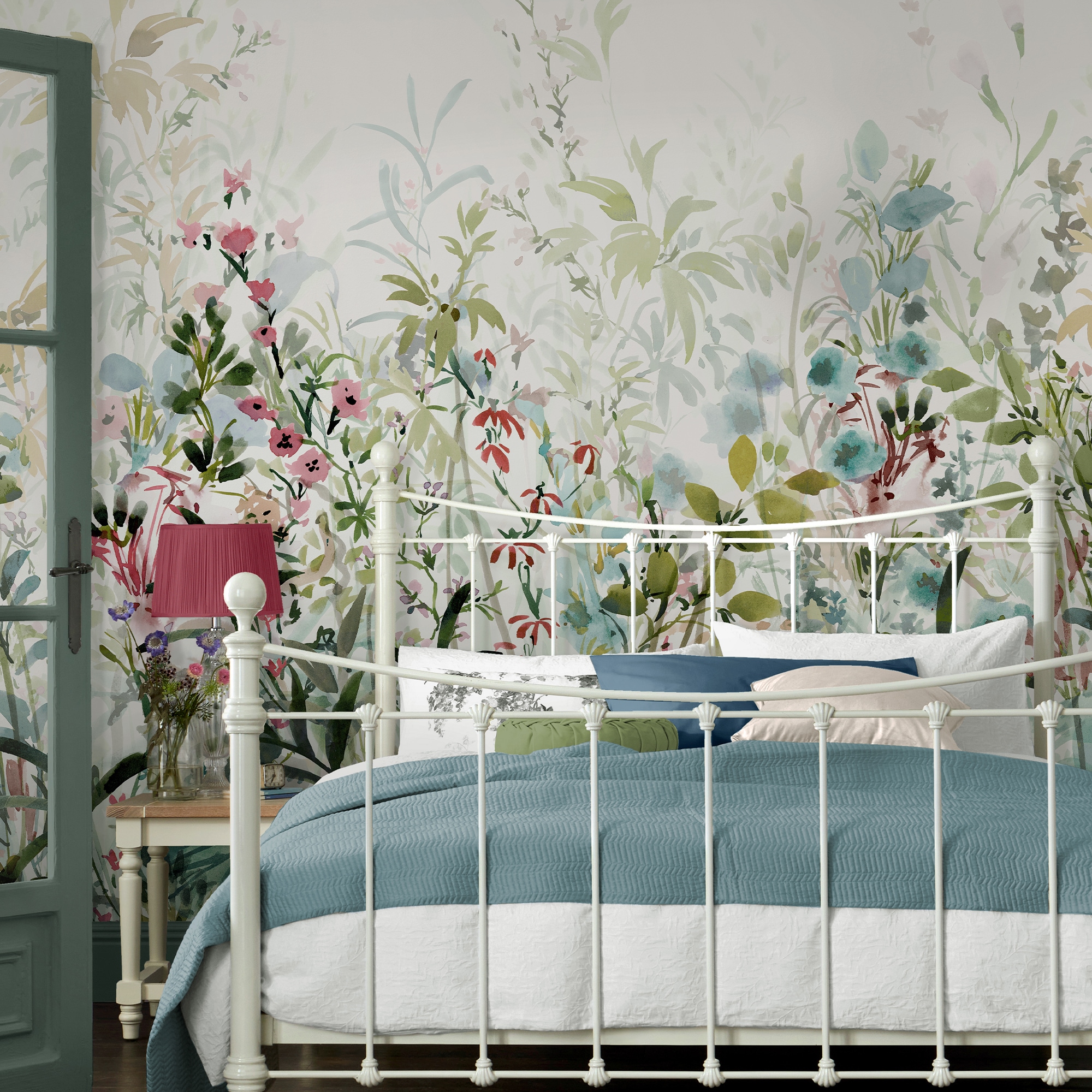 Laura Ashley Vliestapete "Summer Palace" Geblümt Glatt 10mx52cm (ca. 5m2)
