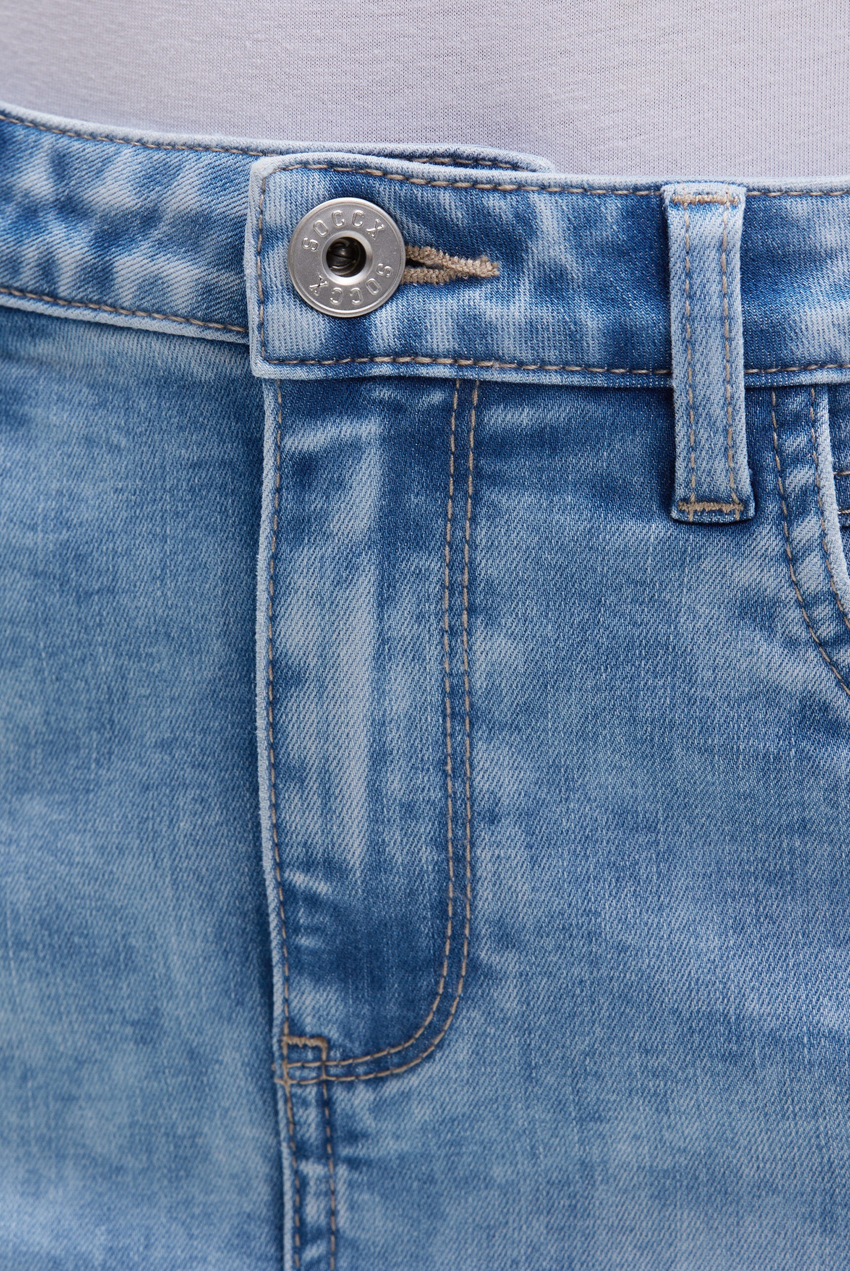 SOCCX Jeansrock mit Gehschlitz